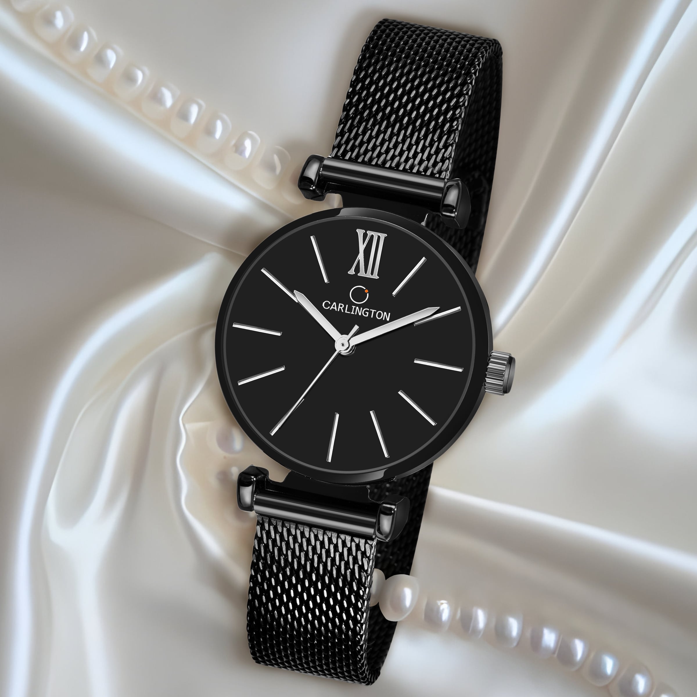 Carlington elite analog ladies watch CT 2016 black