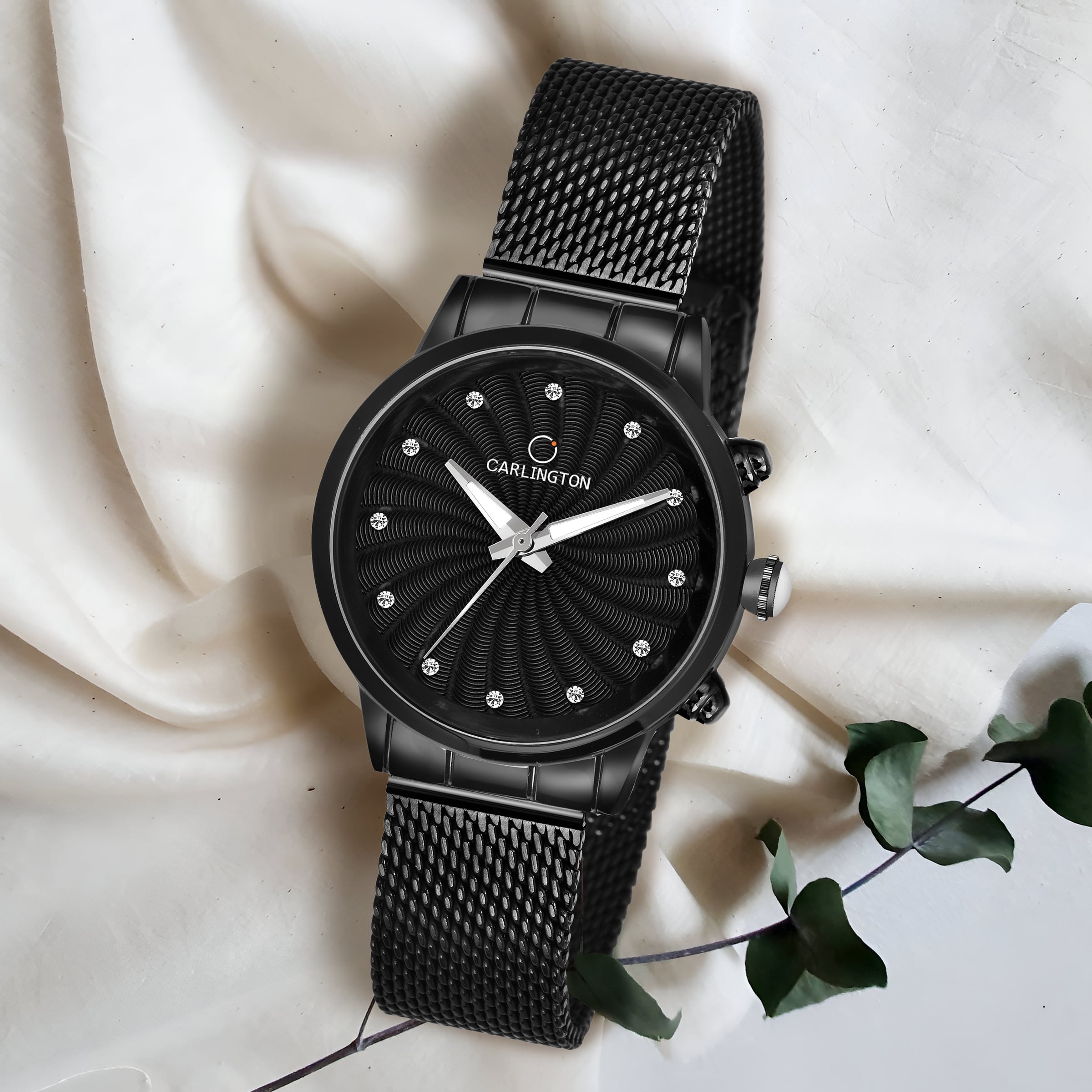 Carlington elite analog ladies watch CT 2017 black