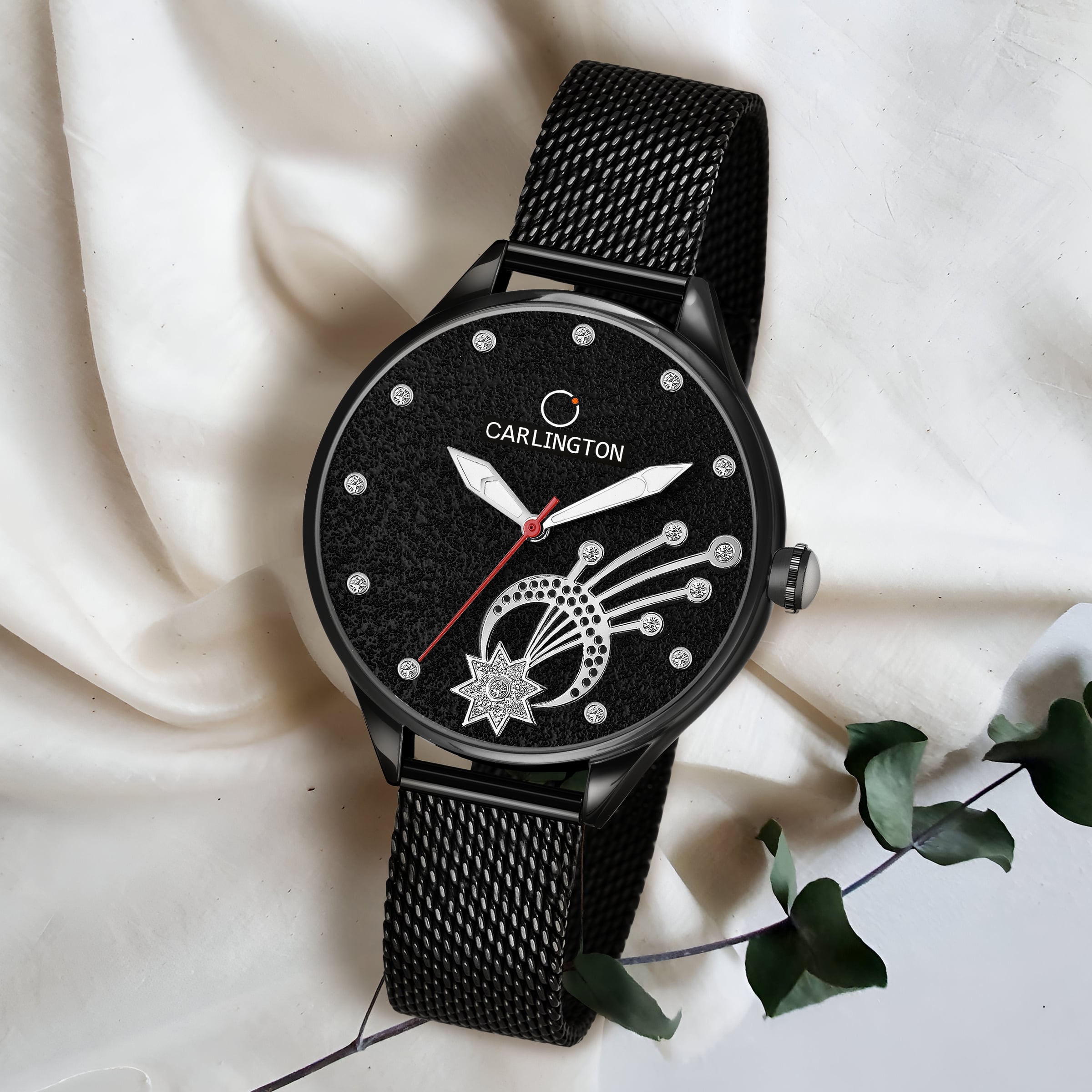 Carlington elite analog ladies watch CT 2020 black