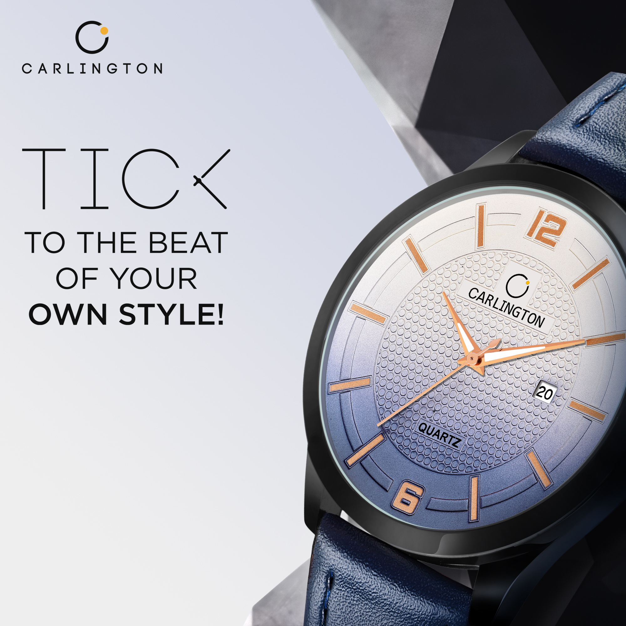 Carlington elite analog men's watch ct1010 blue1