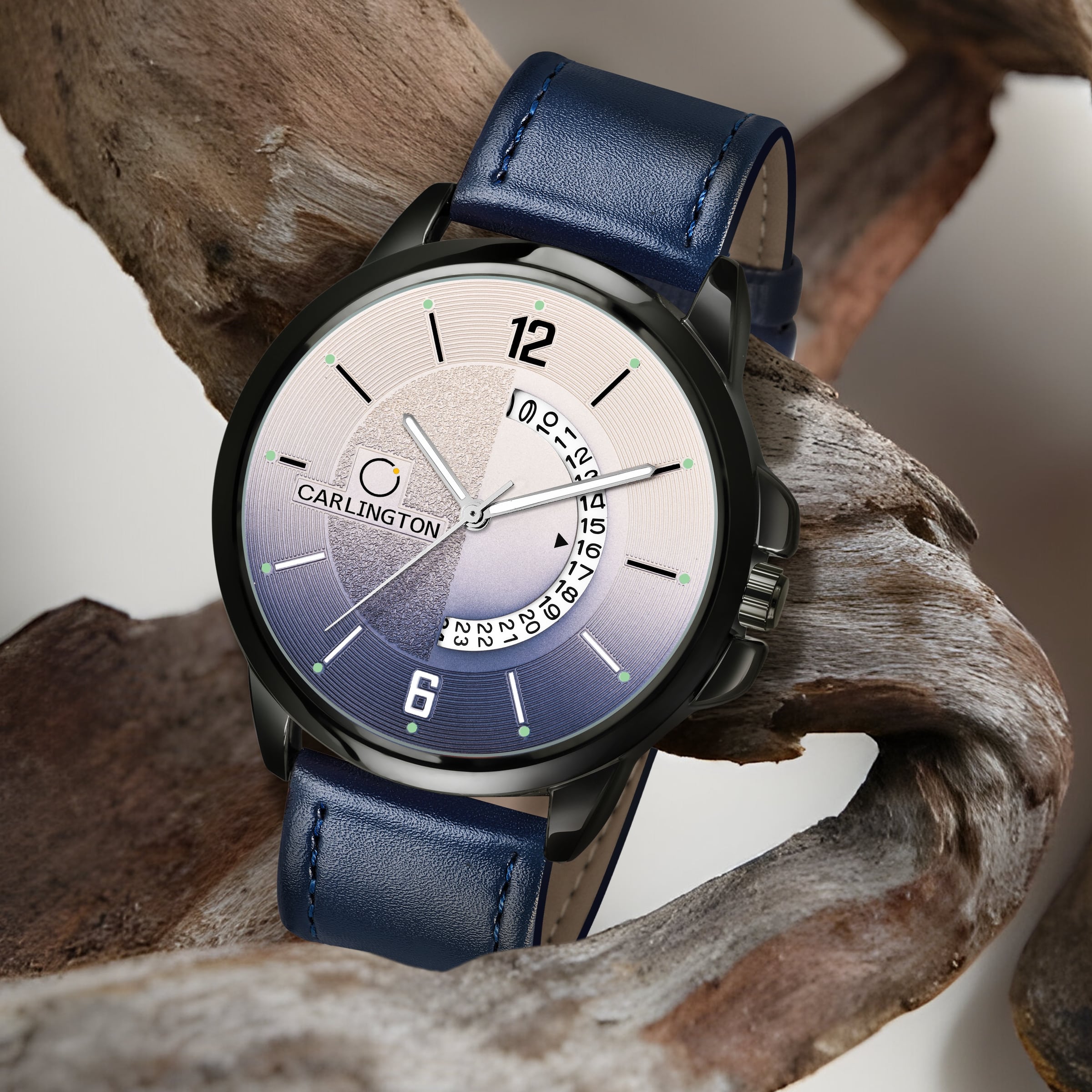 Carlington elite analog men's watch ct1030 blue