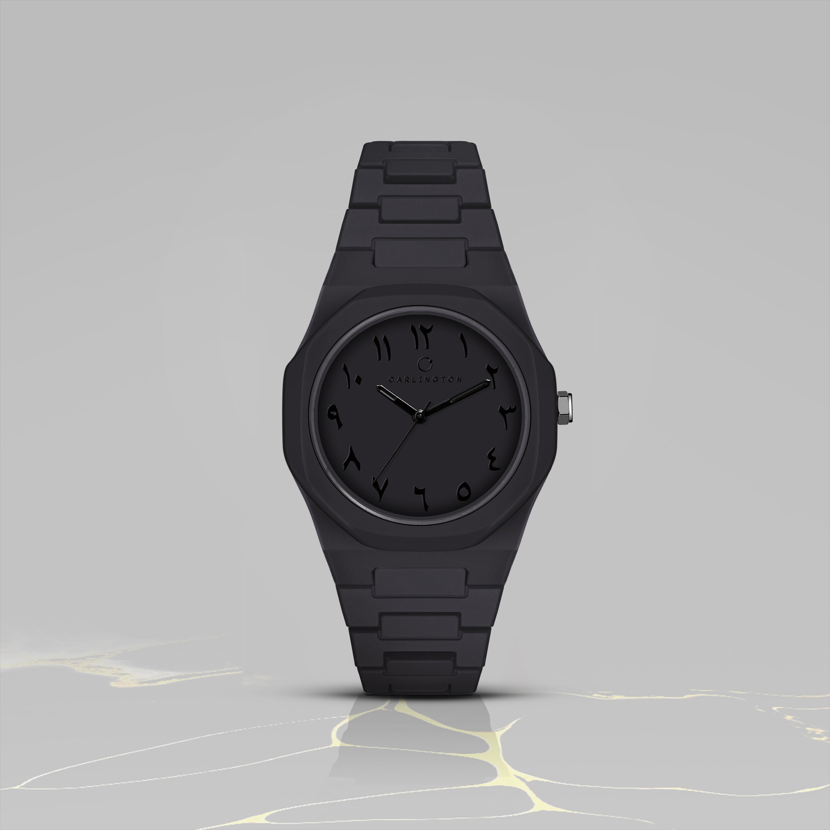 Carlington Premium Analog Men's Watch – Elegant Stainless Steel Chain Strap, Sleek Dial, Quartz Movement, Premium Gift Watch for Men - CT 9152 Black