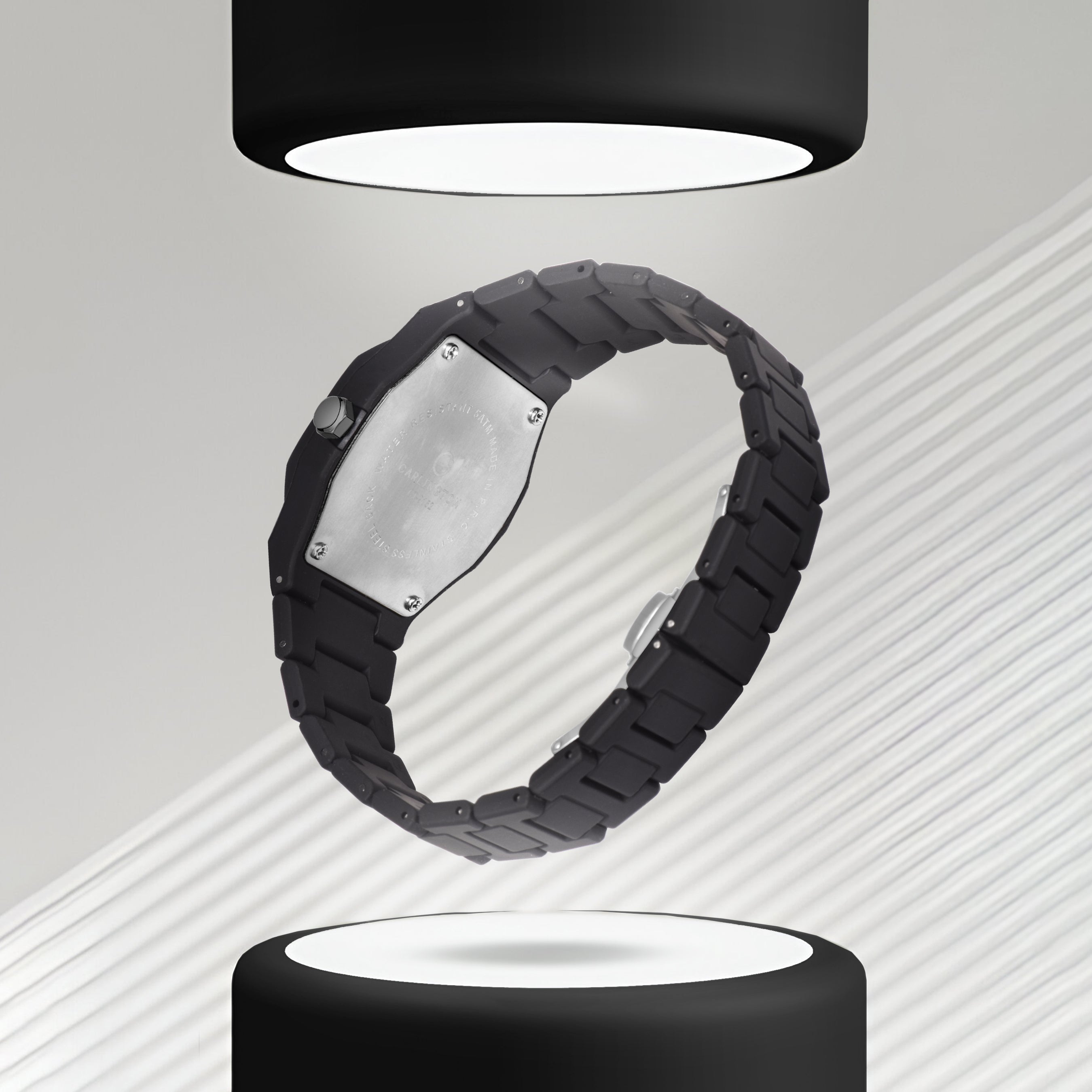 Carlington Premium Analog Men's Watch – Elegant Stainless Steel Chain Strap, Sleek Dial, Quartz Movement, Premium Gift Watch for Men - CT 9152 Black