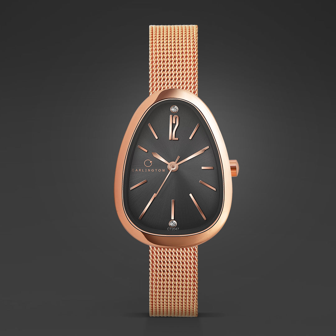 Iconic 2047 Rose Black Analog Womens Watch