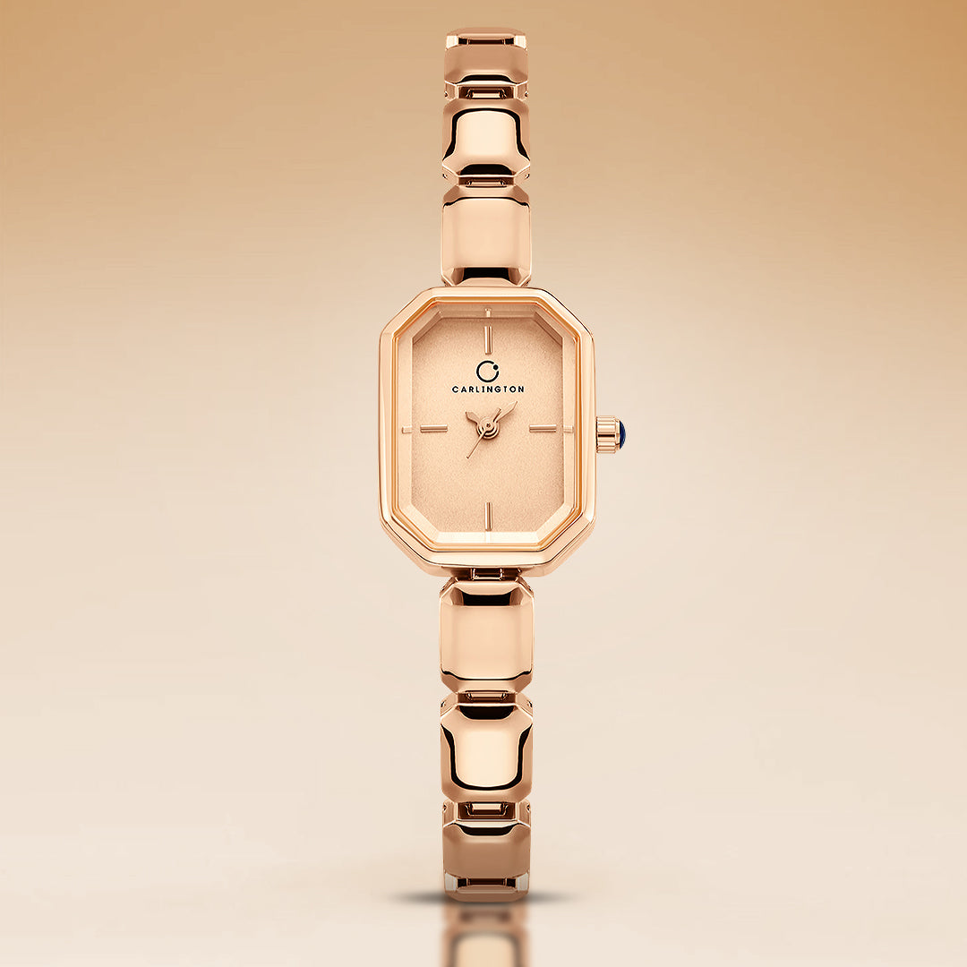 Carlington Diva Series Analog Women Wrist Watches with Stainless Steel Chain Strap | Premium Fashion Watches for Ladies | CT - 118