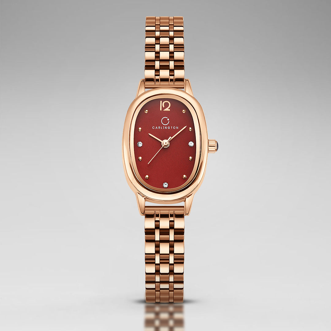 Carlington Diva Series Analog Women Wrist Watches with Stainless Steel Chain Strap | Premium Fashion Watches for Ladies | CT - 105