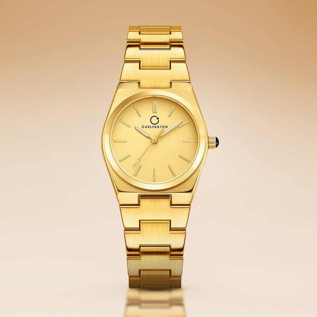 Carlington Diva Series Analog Women Wrist Watches with Stainless Steel Chain Strap | Premium Fashion Watches for Ladies | CT - 101