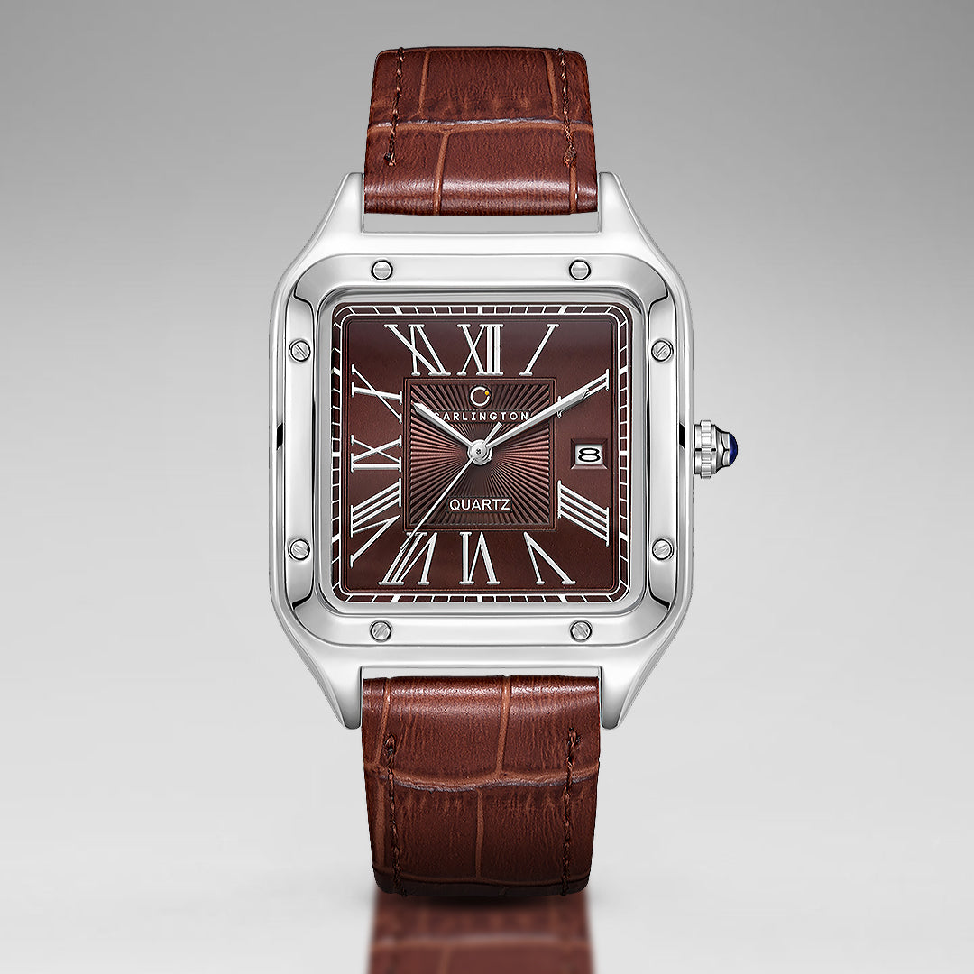 Carlington Meridian Series Analog Men Wrist Watches with Premium Leather Belt Strap | Premium Fashion Watches for Gents | CT - 4050