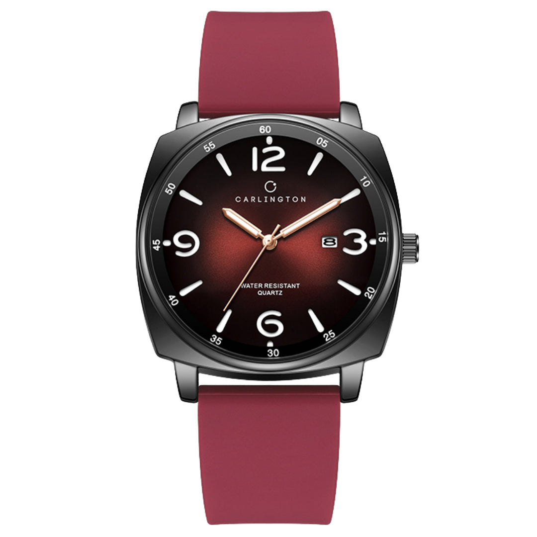 Carlington ASTRO 054 Berry Red – Premium Men's Chronograph-Style Analog Quartz Watch