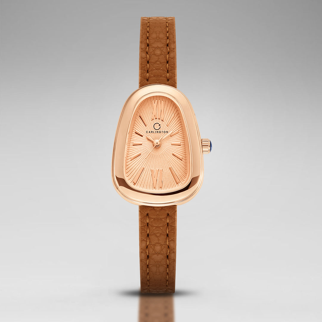 Carlington Aura Series Analog Women Wrist Watches with Premium Leather Belt Strap | Premium Fashion Watches for Ladies | CT - 202