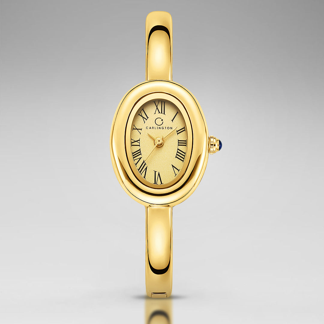 Carlington Diva Series Analog Women Wrist Watches with Stainless Steel Chain Strap | Premium Fashion Watches for Ladies | CT - 122