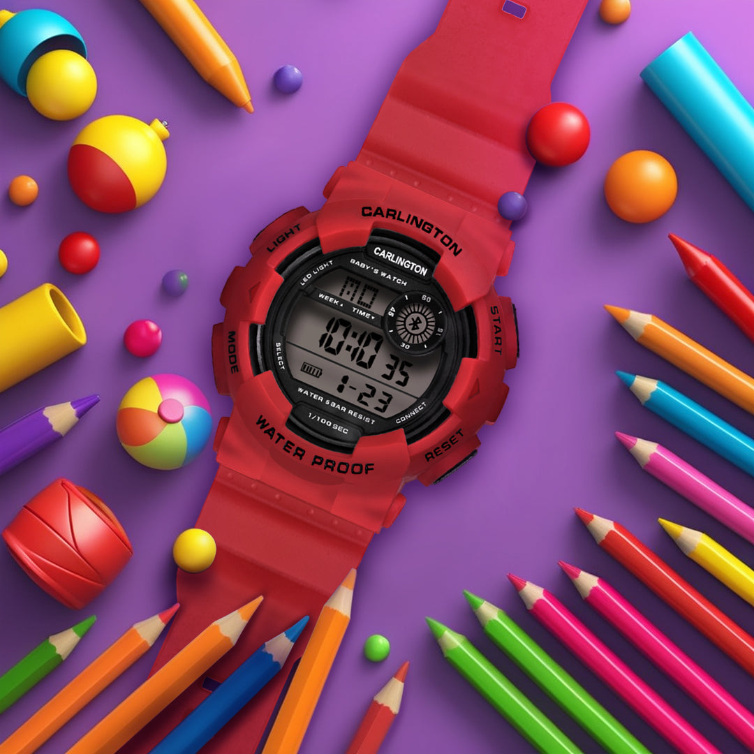 Carlington Digital Kids Watch with Alarm and Date Display - Junior 9121