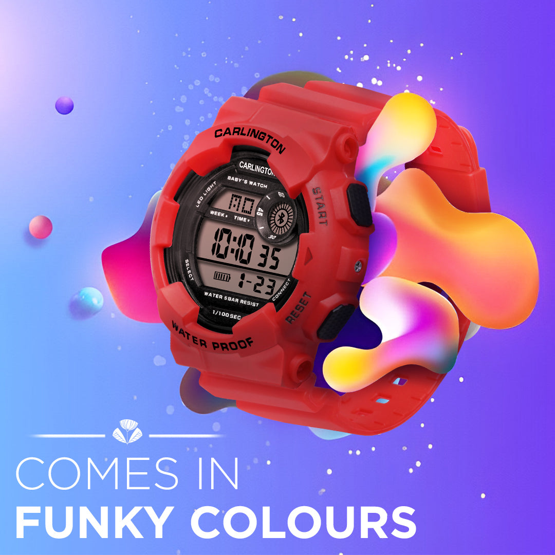 Carlington Digital Kids Watch with Alarm and Date Display - Junior 9121