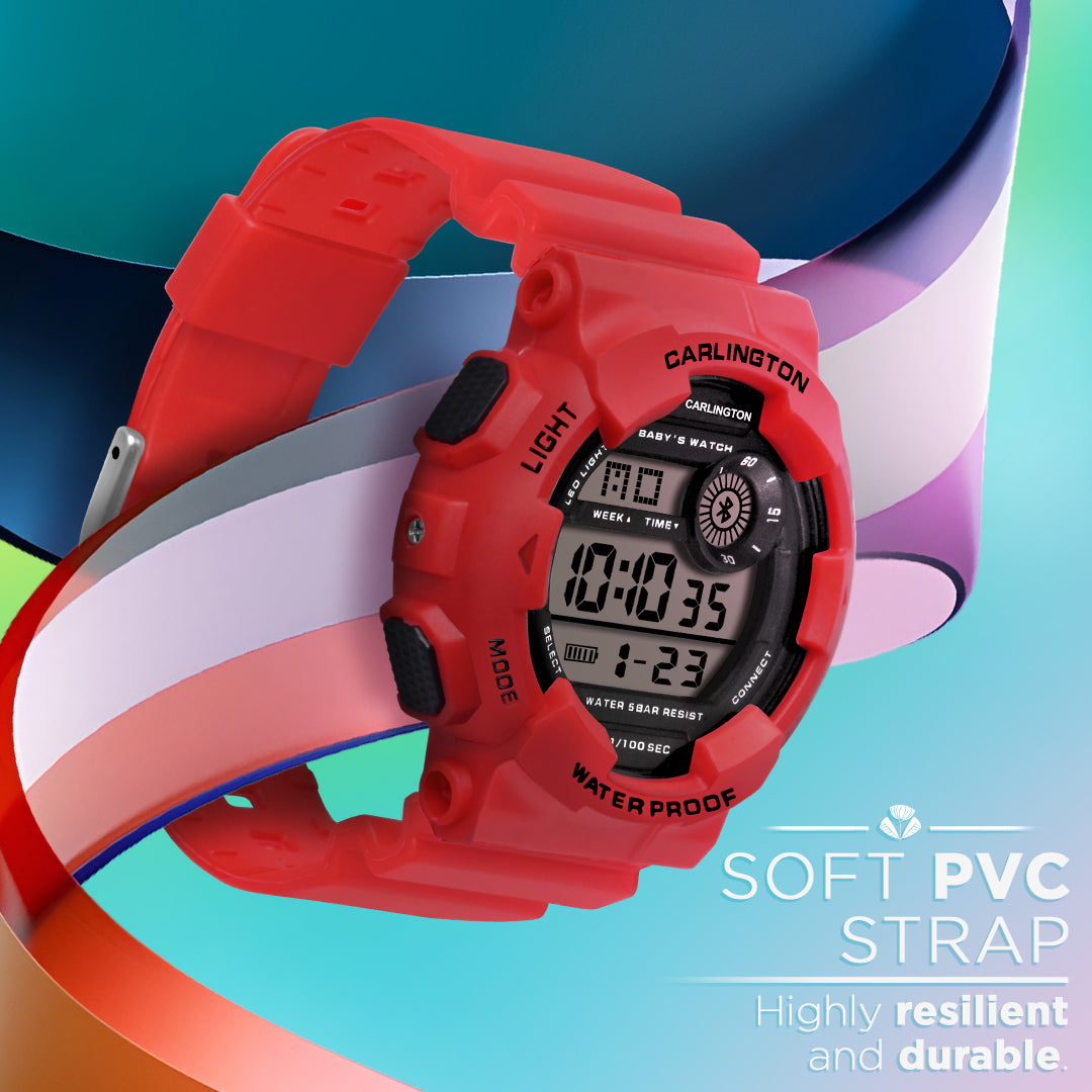 Carlington Digital Kids Watch with Alarm and Date Display - Junior 9121