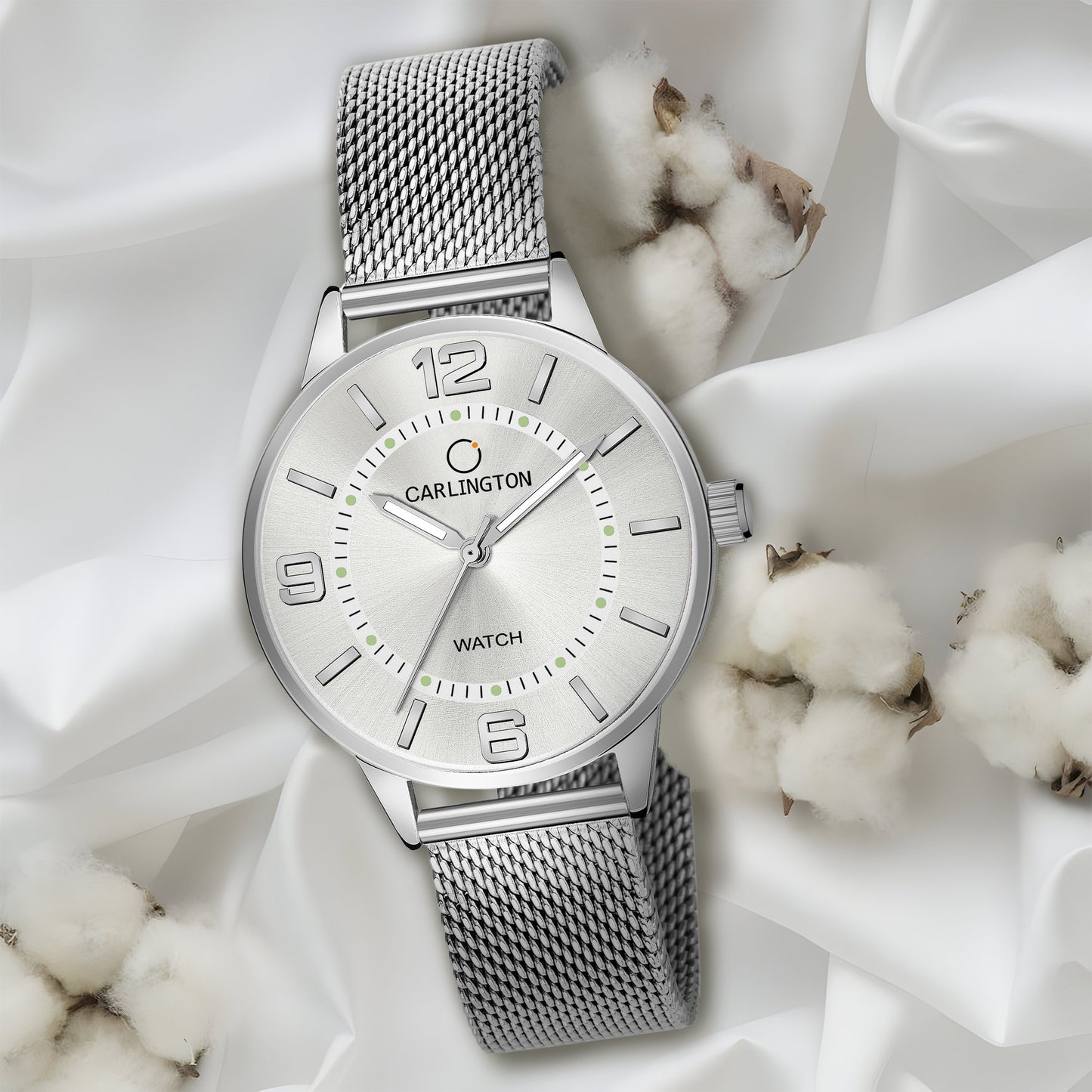 Carlington Elite Ladies Self Adjustable Mesh Strap Water Resistant Analog Watch - For Women CT2002