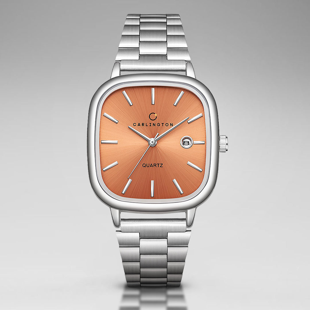 Carlington Classic Series Analog Men Wrist Watches with Stainless Steel Strap & Date Display | Premium Fashion Watches for Gents | CT - 5010