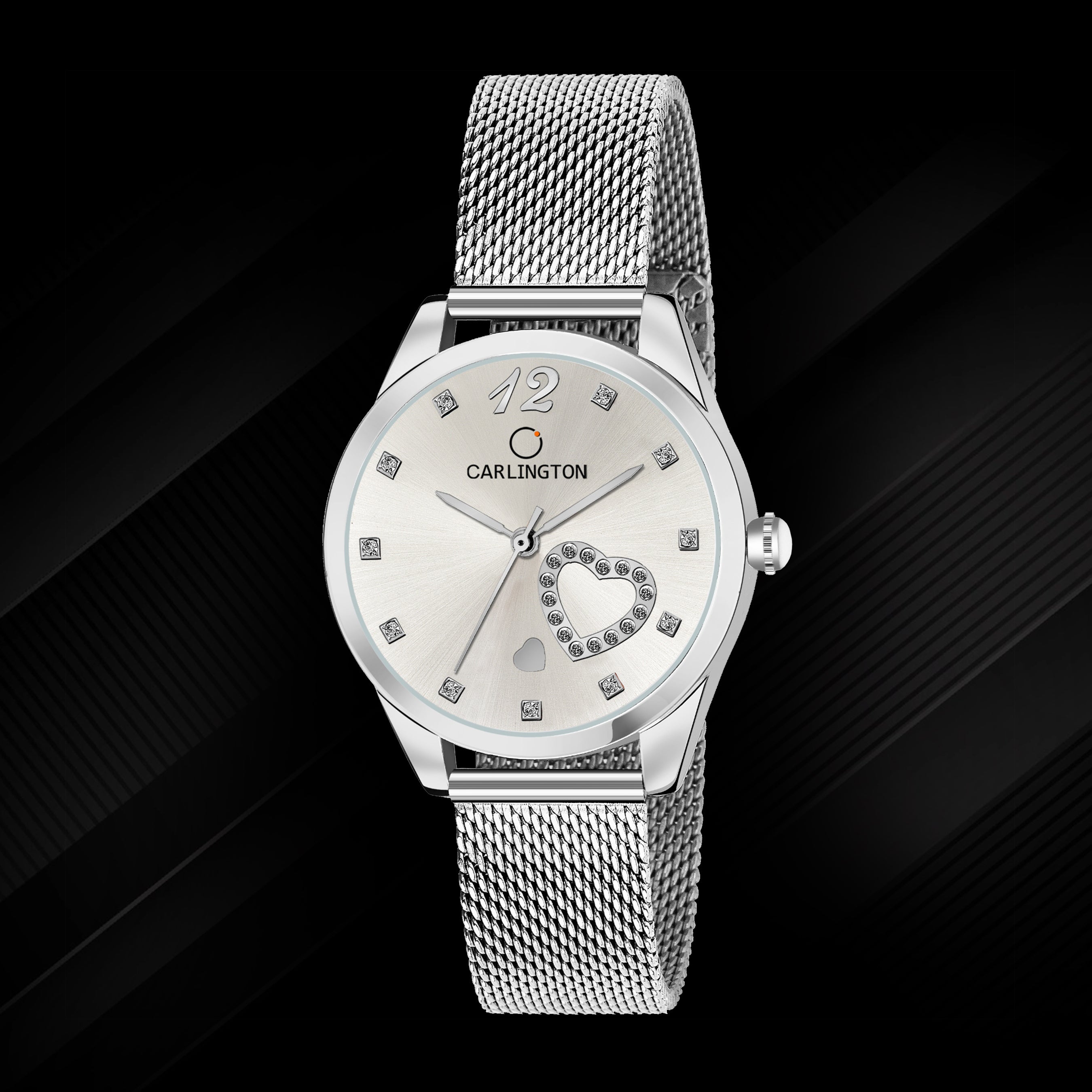 Carlington Elite Ladies Self Adjustable Mesh Strap Water Resistant Analog Watch - For Women CT2006