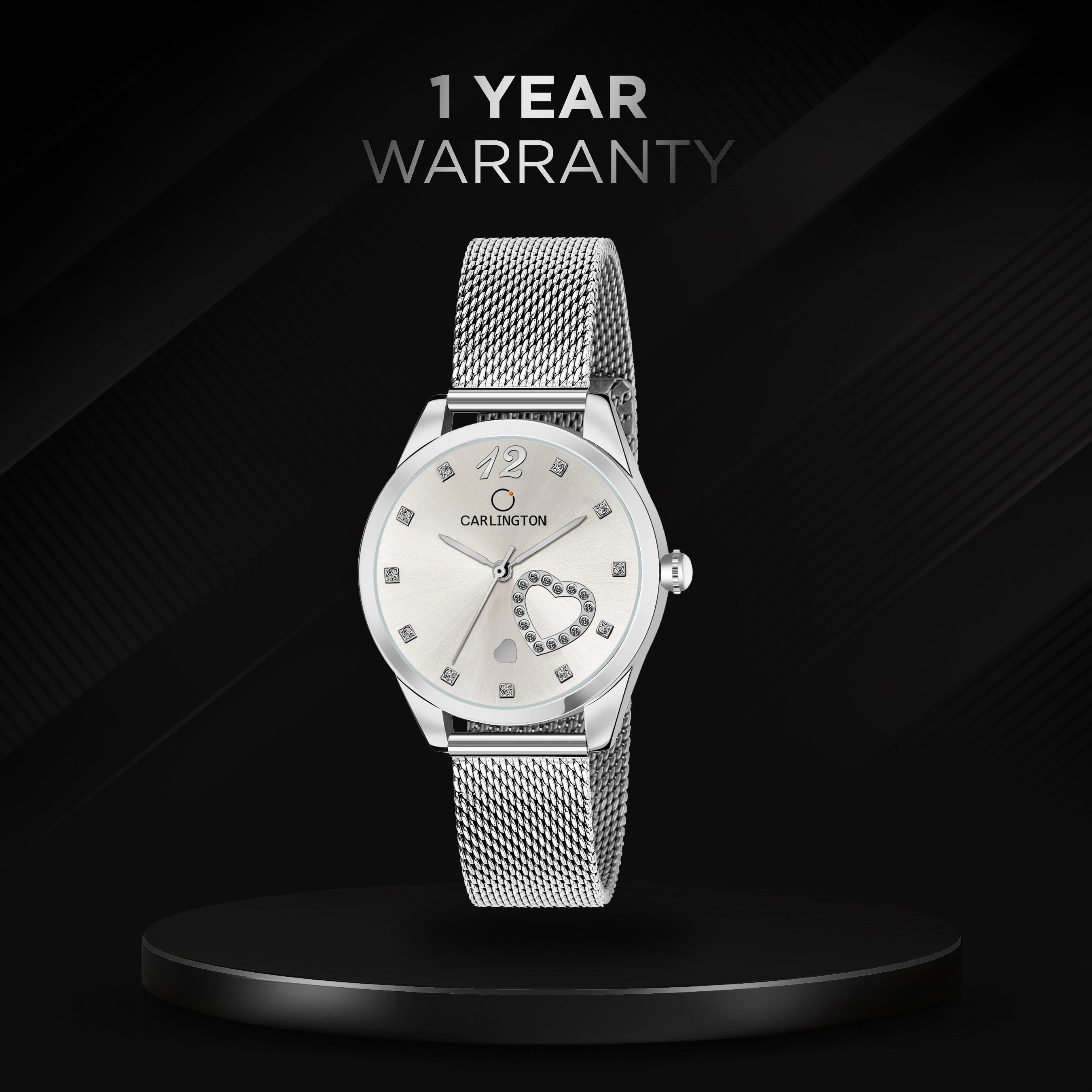 Carlington Elite Ladies Self Adjustable Mesh Strap Water Resistant Analog Watch - For Women CT2006