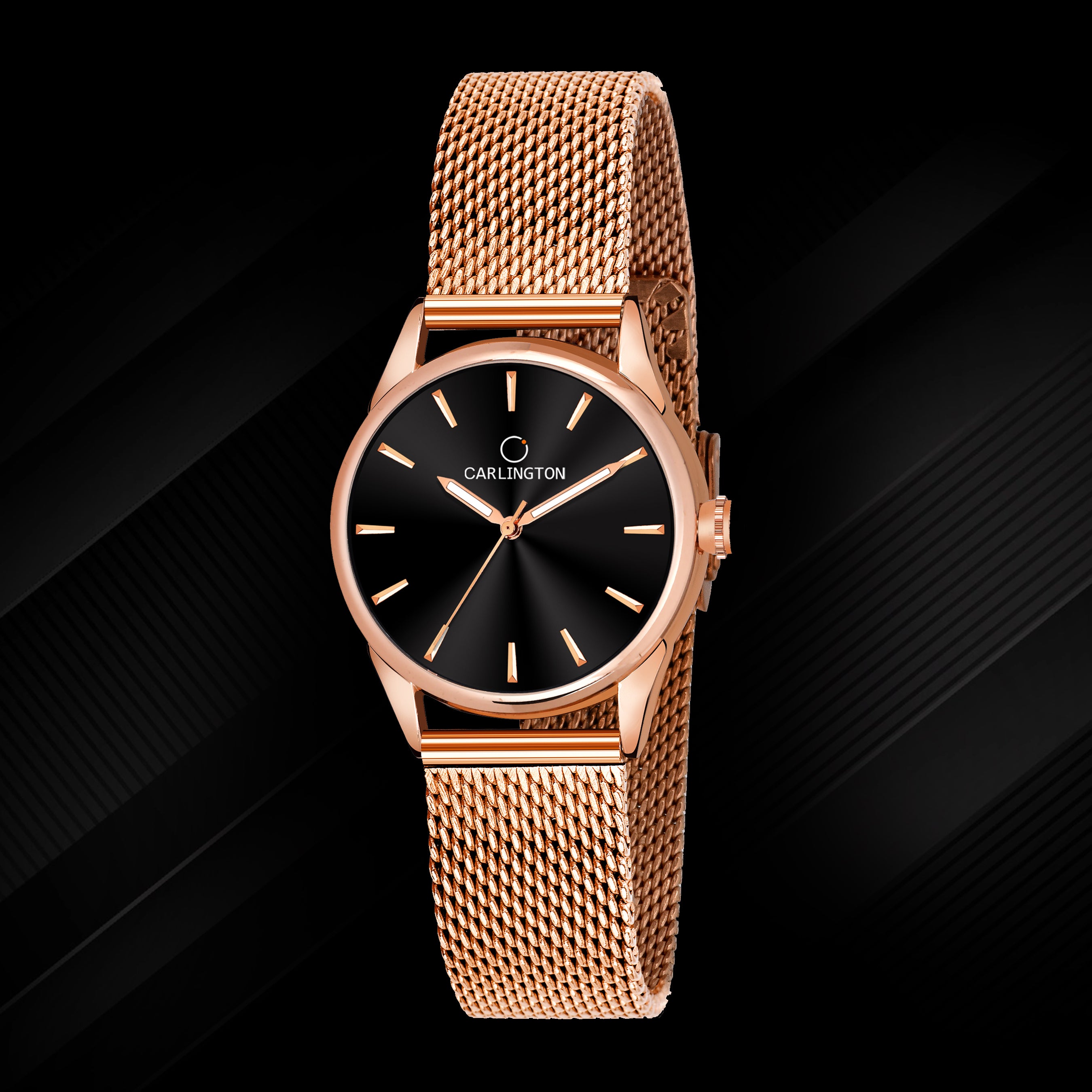 Carlington Elite Ladies Self Adjustable Mesh Strap Water Resistant Analog Watch - For Women CT2007