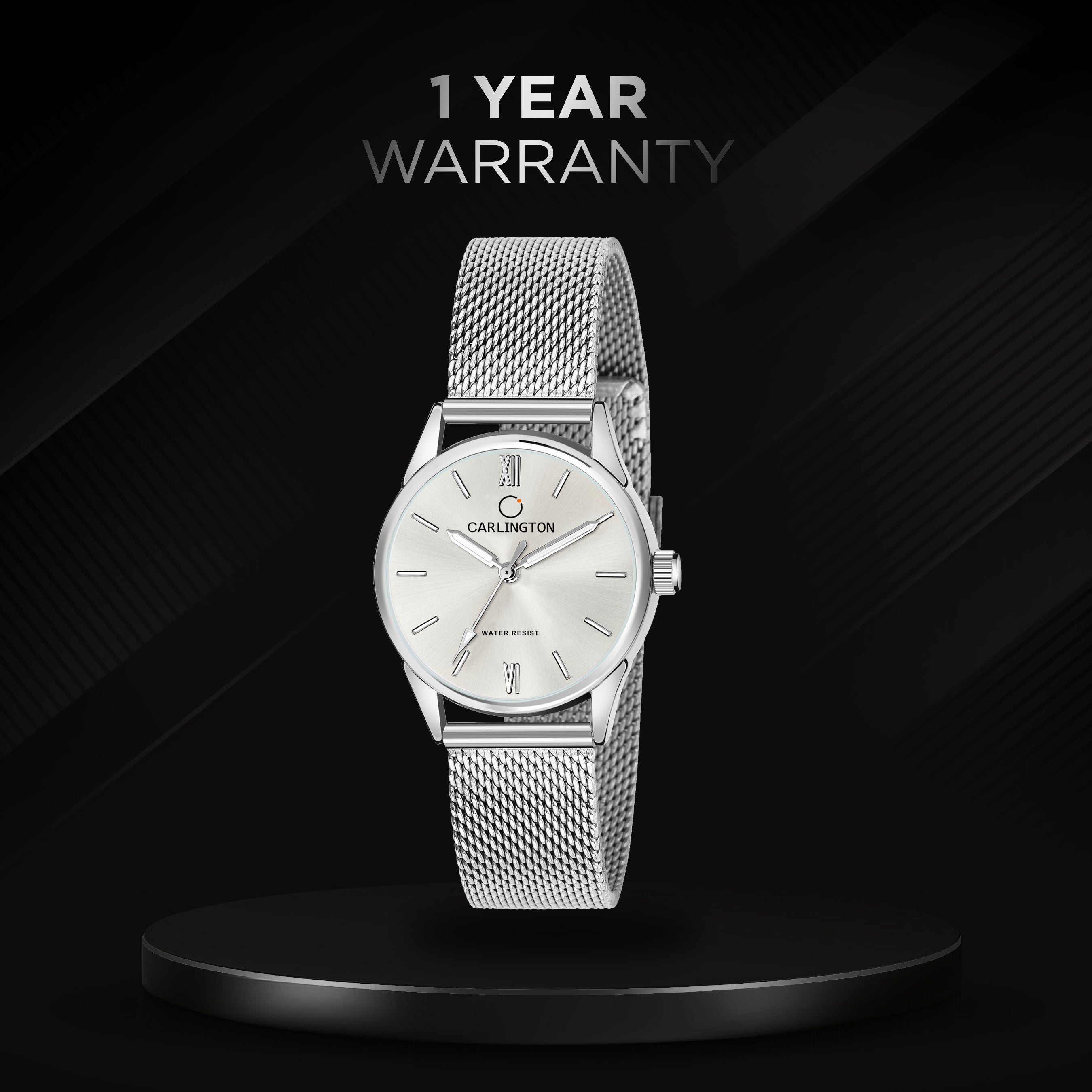 Carlington Elite Ladies Self Adjustable Mesh Strap Water Resistant Analog Watch - For Women CT2008