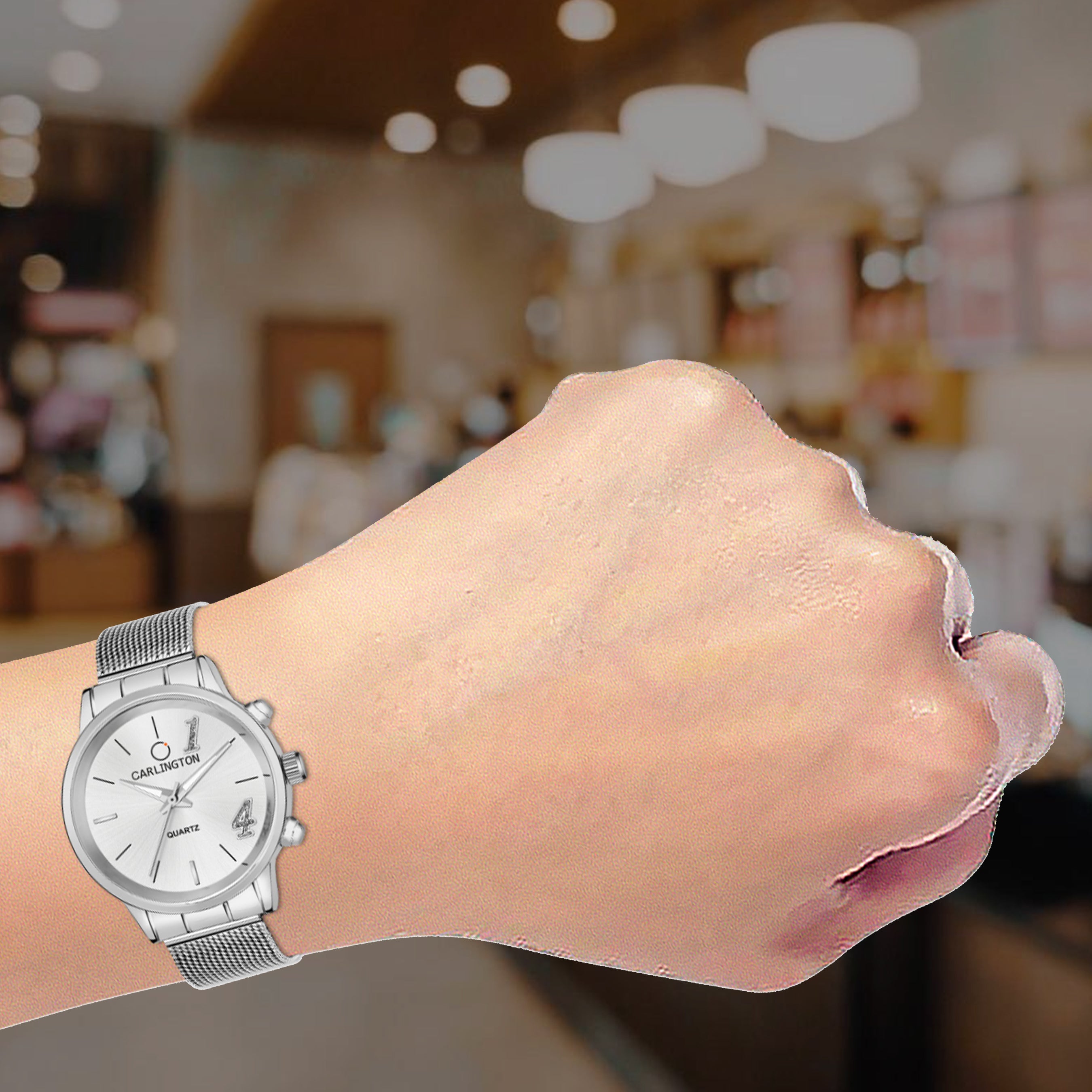 Carlington Elite Ladies Self Adjustable Mesh Strap Water Resistant Analog Watch - For Women CT2012