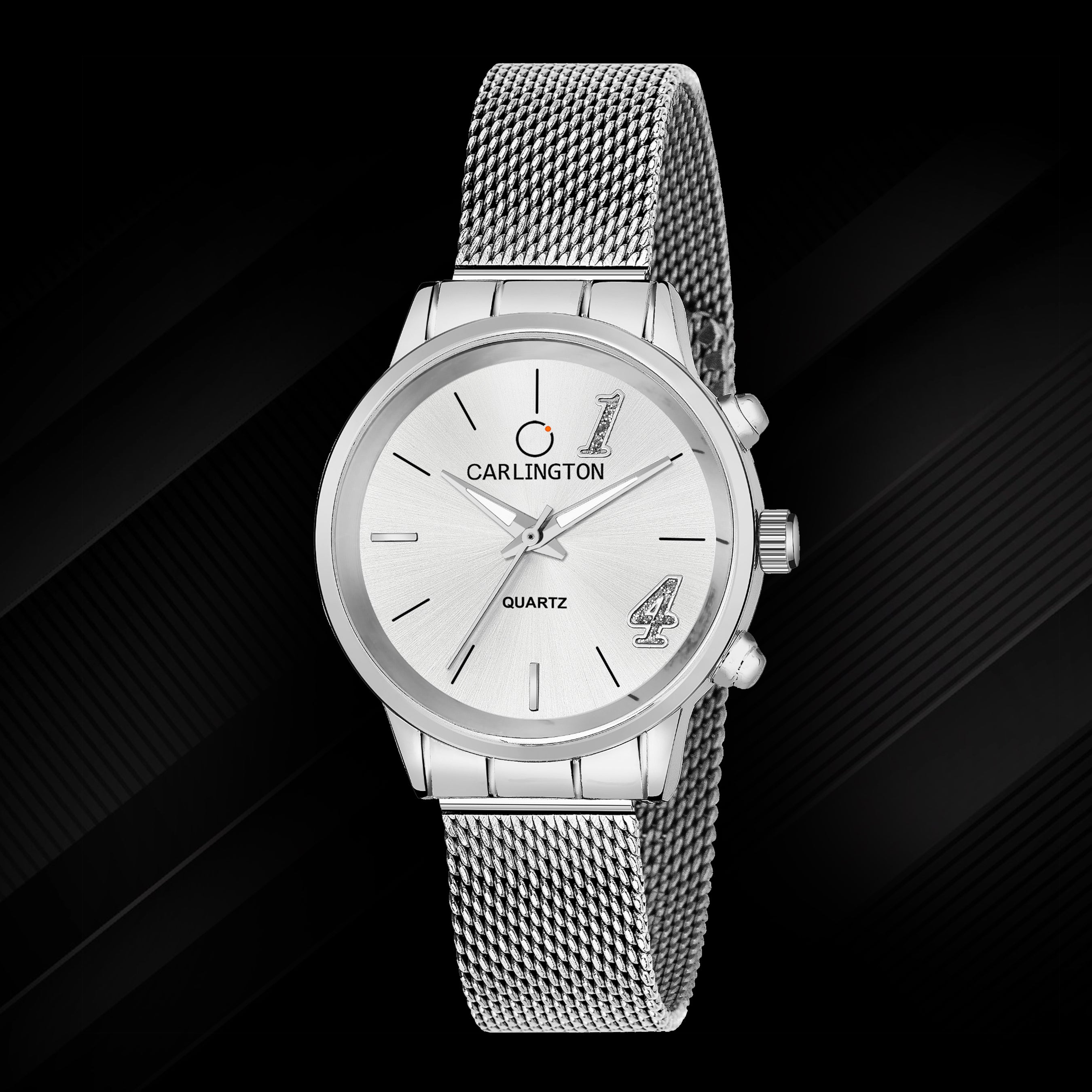 Carlington Elite Ladies Self Adjustable Mesh Strap Water Resistant Analog Watch - For Women CT2012