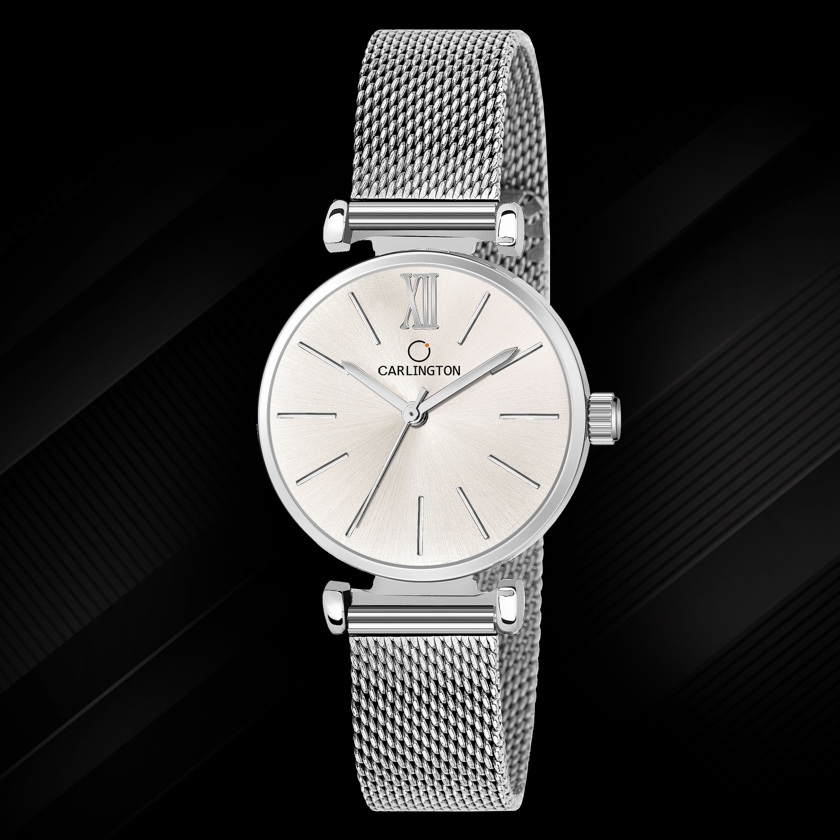 Carlington Elite Ladies Self Adjustable Mesh Strap Water Resistant Analog Watch - For Women CT2016