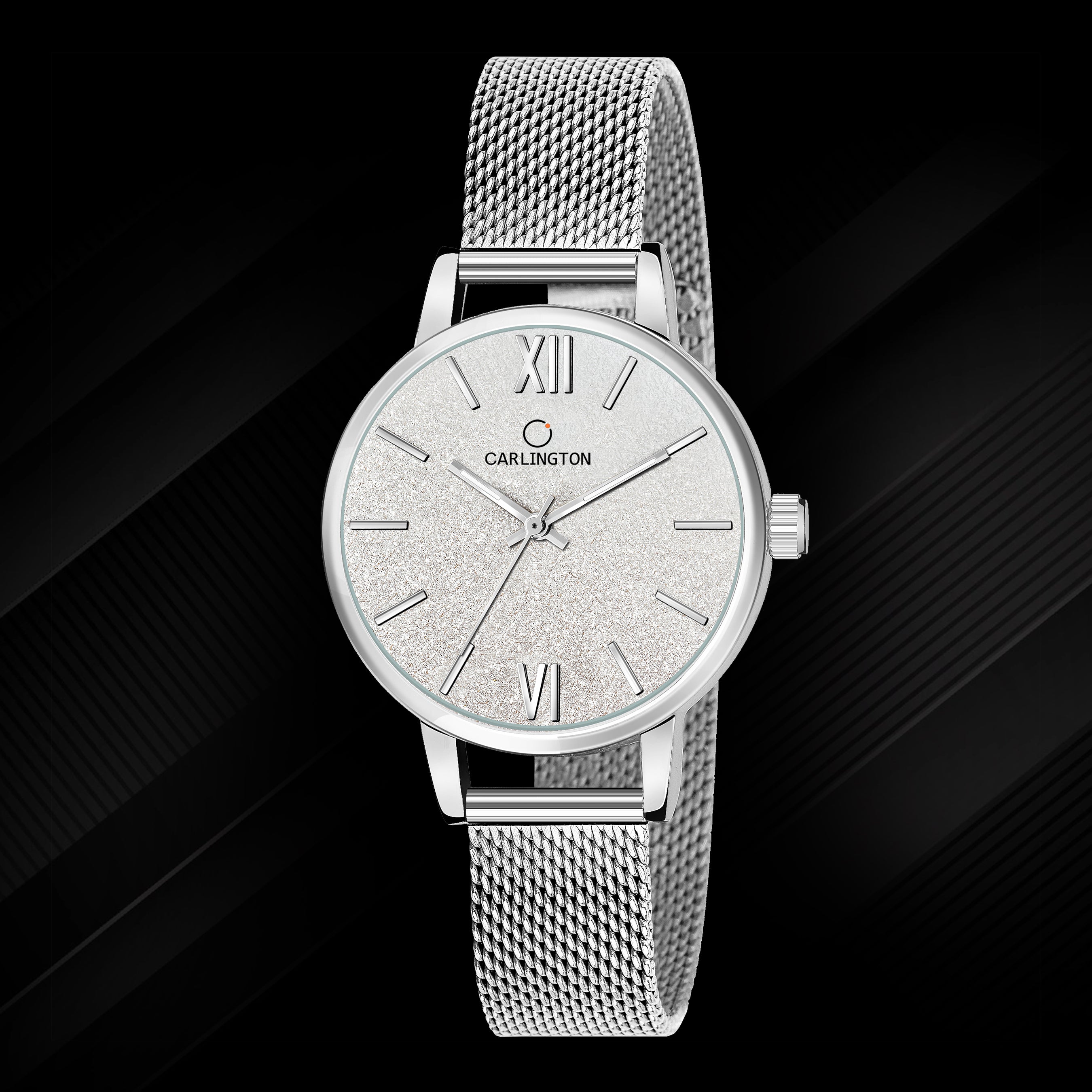 Carlington Elite Ladies Self Adjustable Mesh Strap Water Resistant Analog Watch - For Women CT2018
