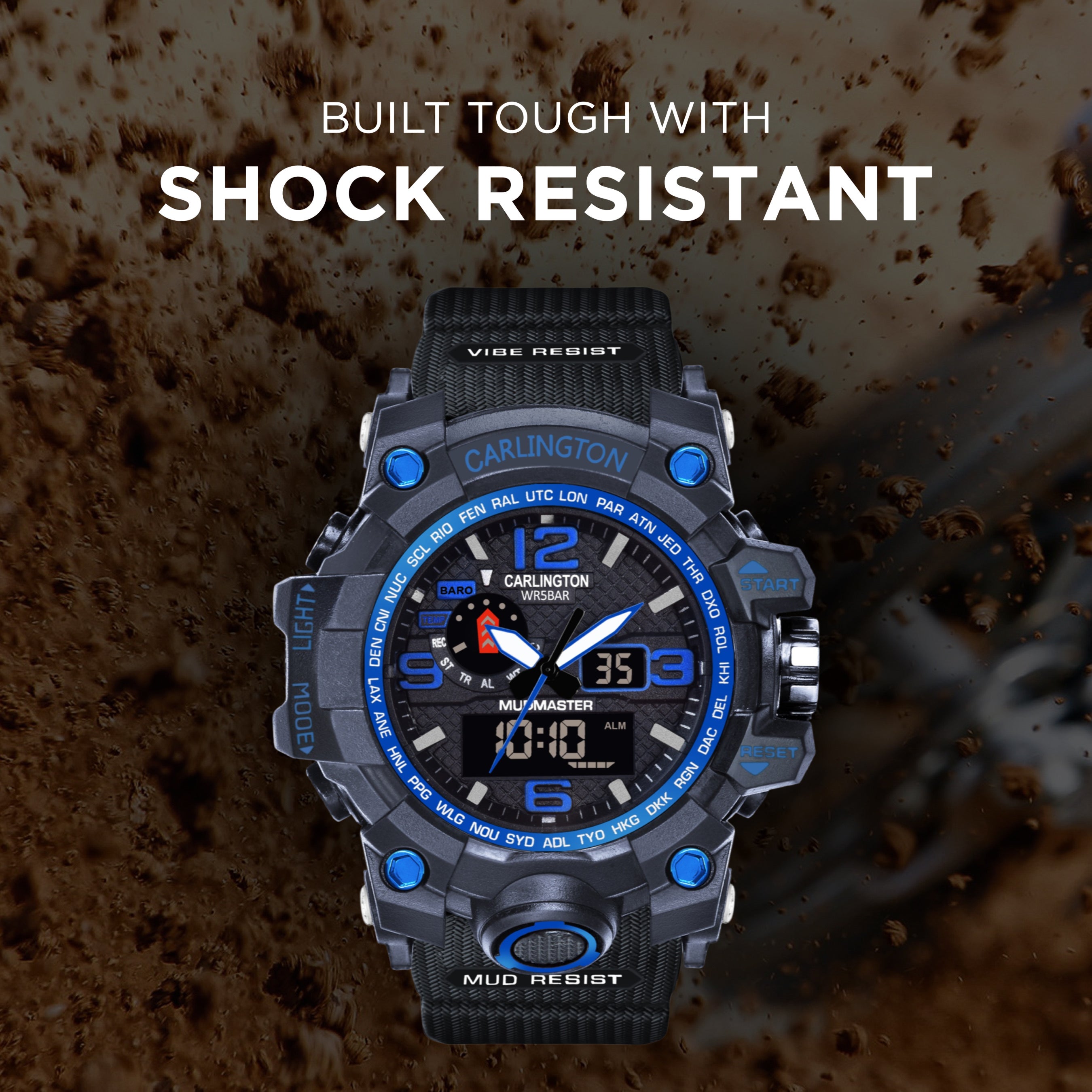 Carlington Aanlog-Digital Watch - 3344 Blue