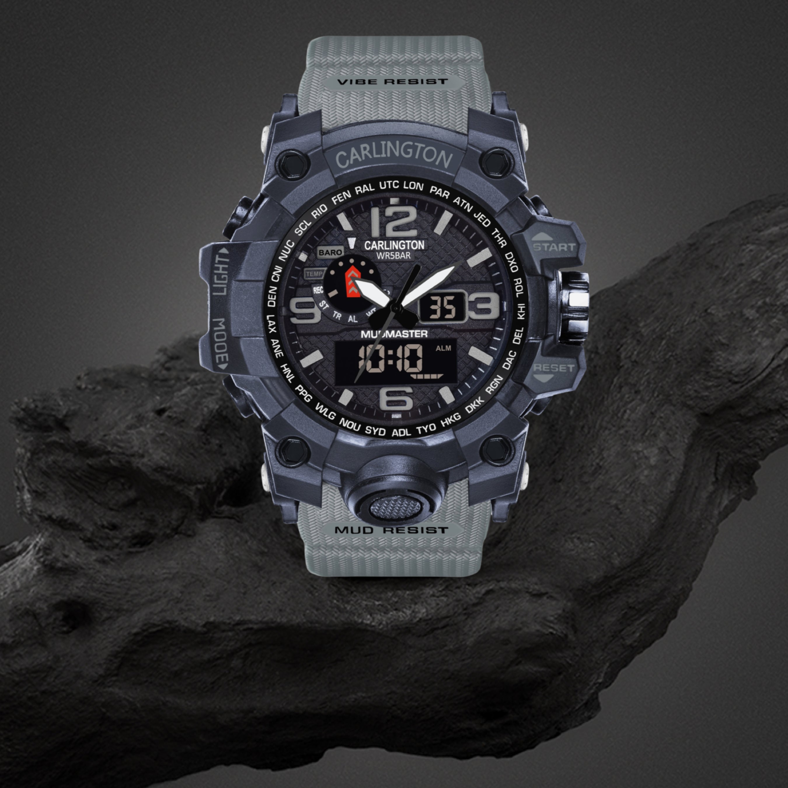 Carlington Aanlog-Digital Watch - 3344 Grey
