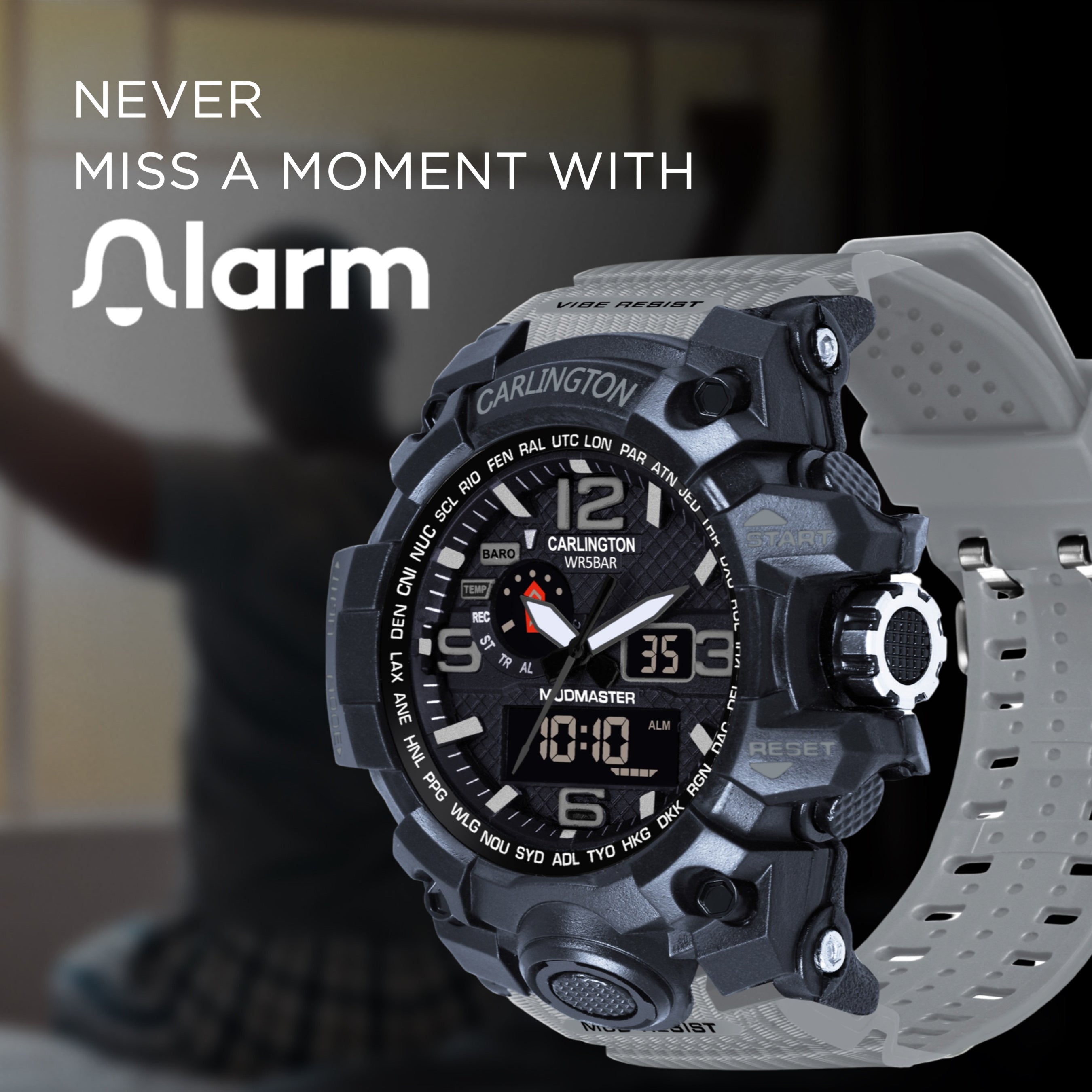 Carlington Aanlog-Digital Watch - 3344 Grey