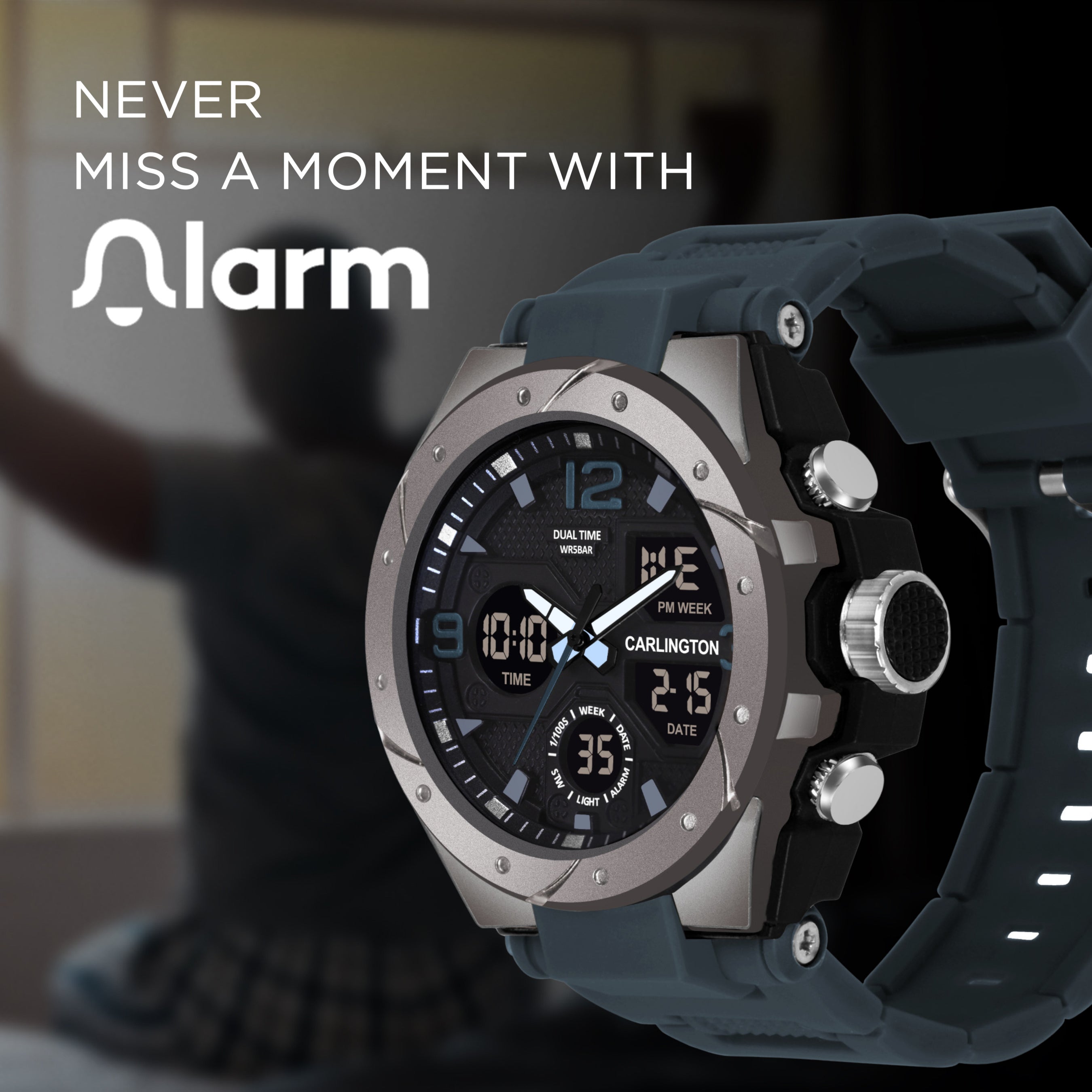 Carlington Aanlog-Digital Watch - 9105 Teal