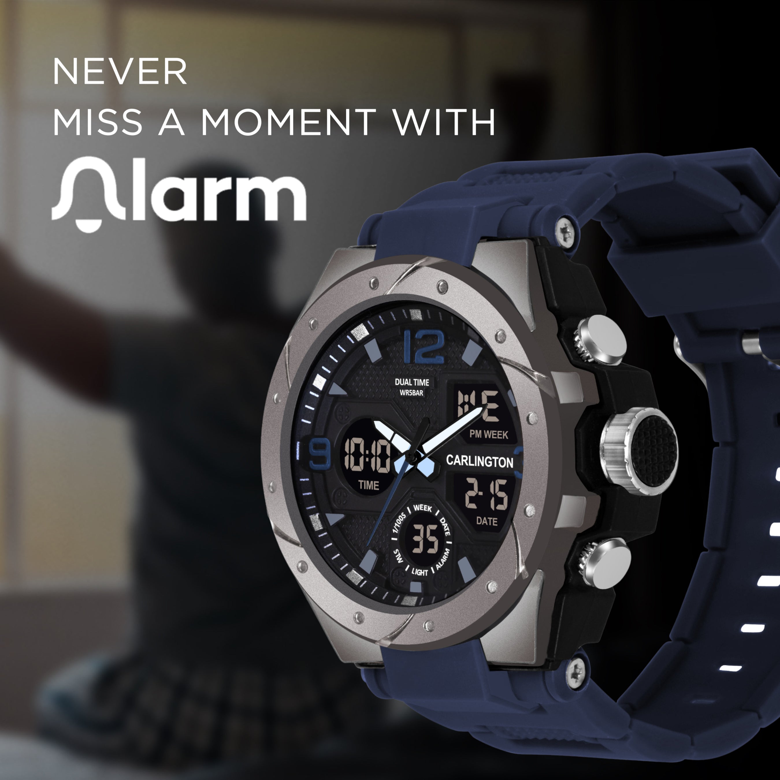 Carlington Aanlog-Digital Watch - 9105 Blue