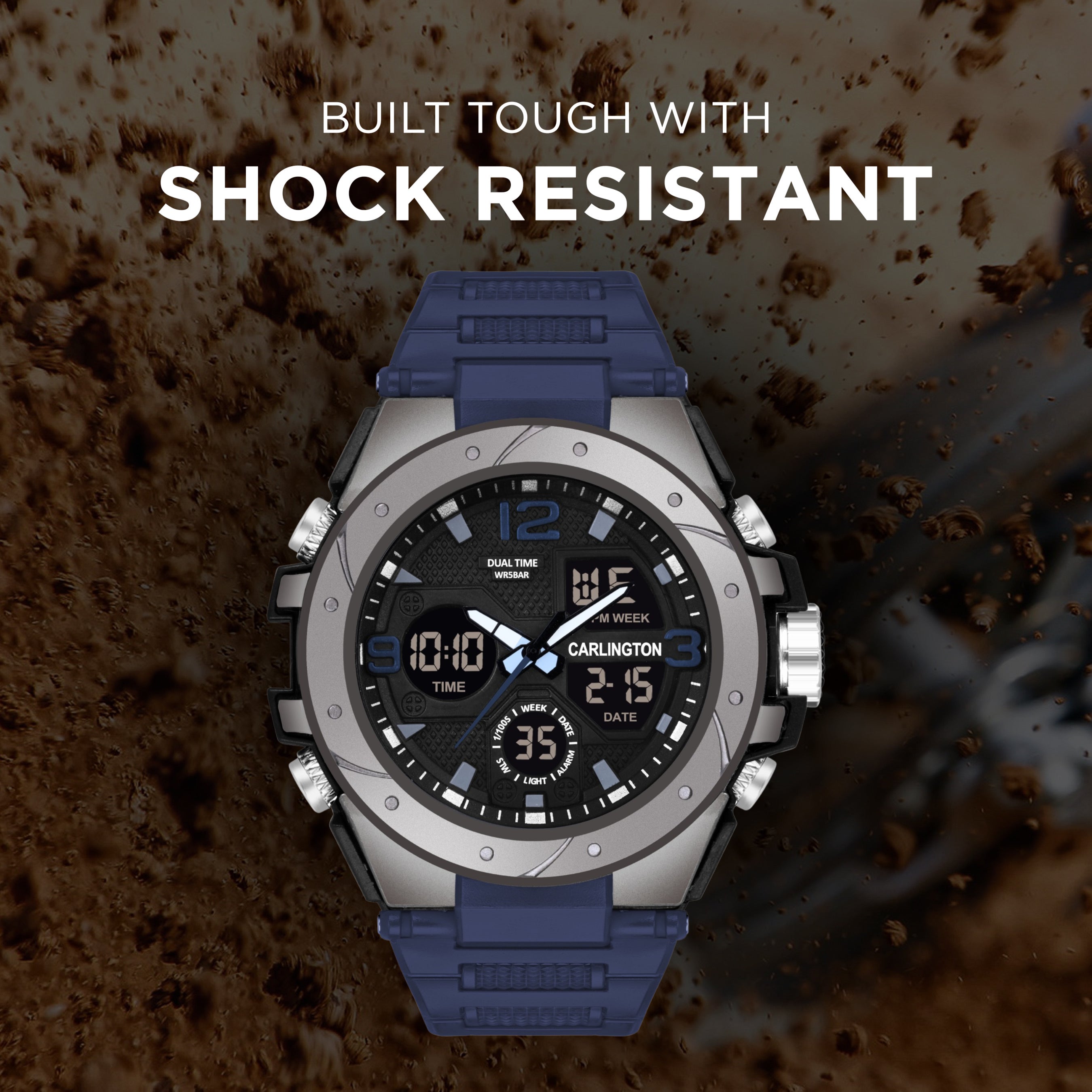 Carlington Aanlog-Digital Watch - 9105 Blue