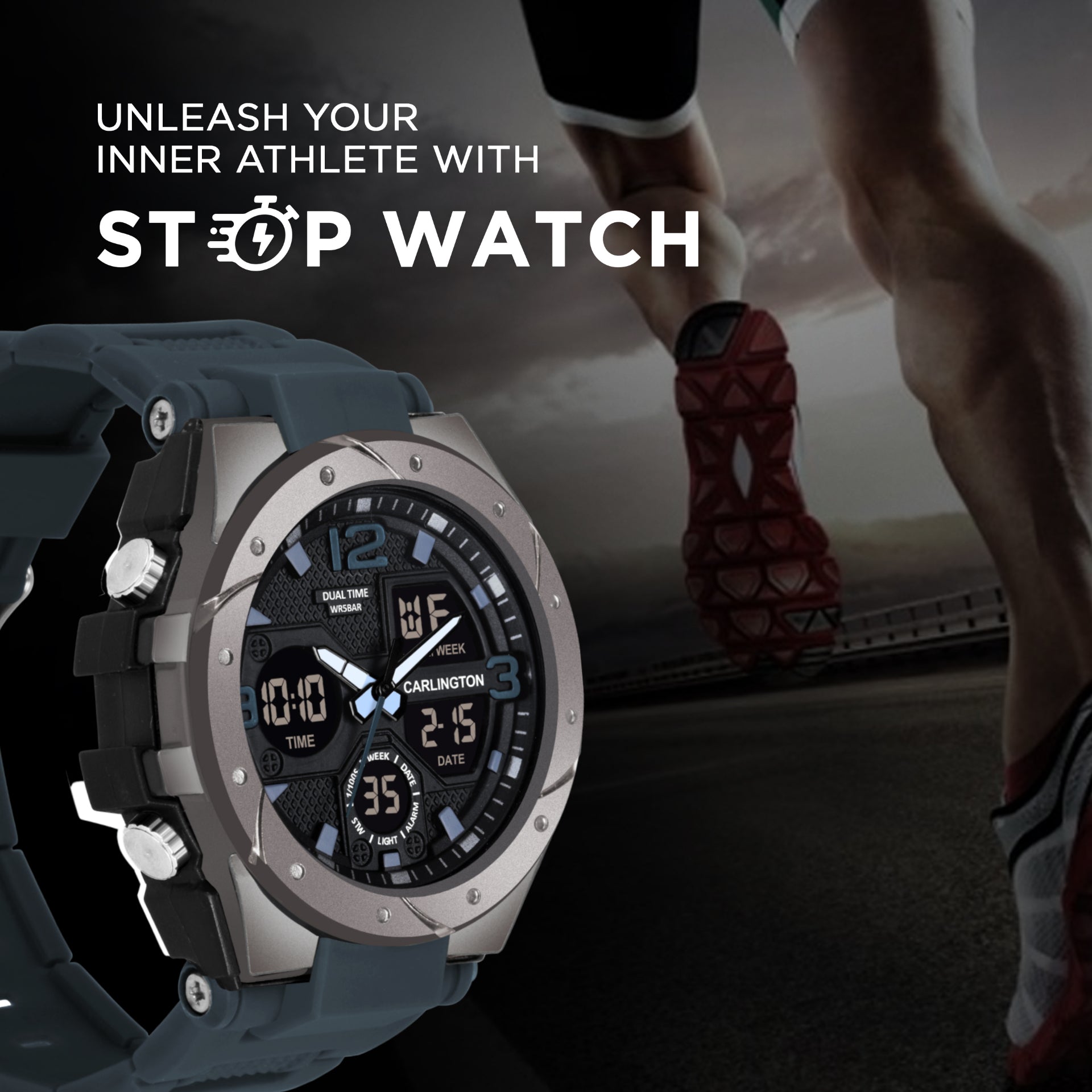 Carlington Aanlog-Digital Watch - 9105 Teal