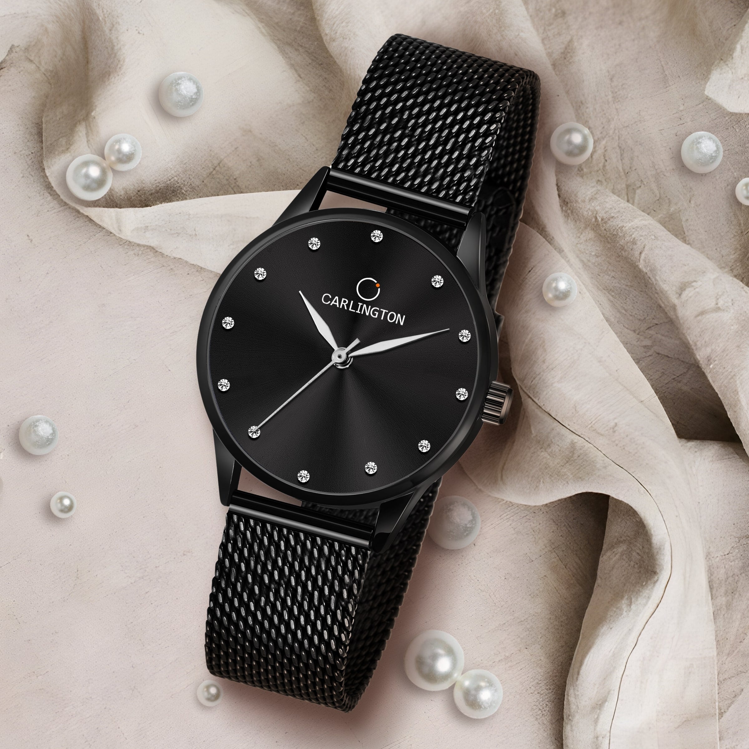 Carlington elite analog ladies watch CT 2009 black