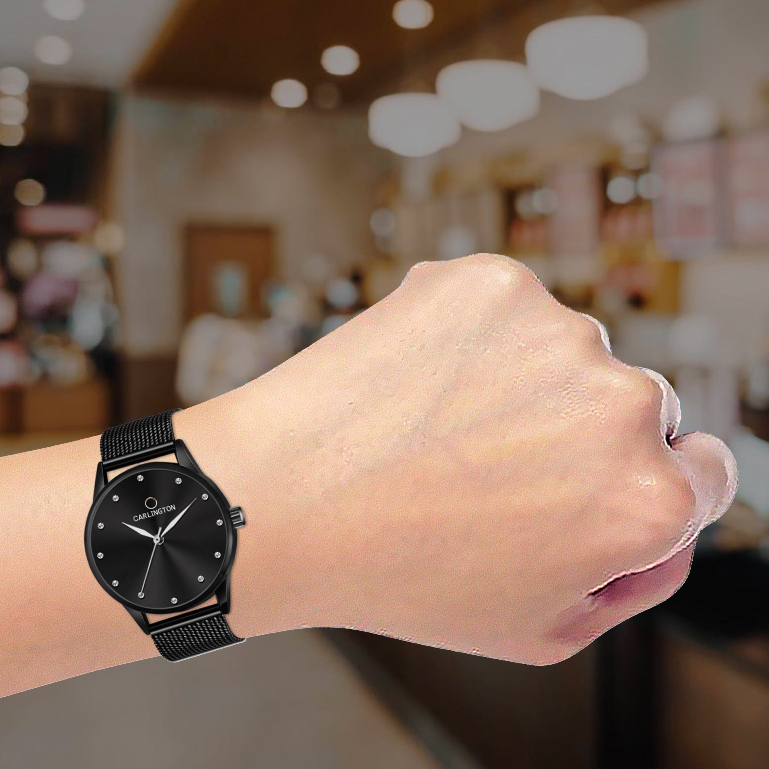 Carlington elite analog ladies watch CT 2009 black