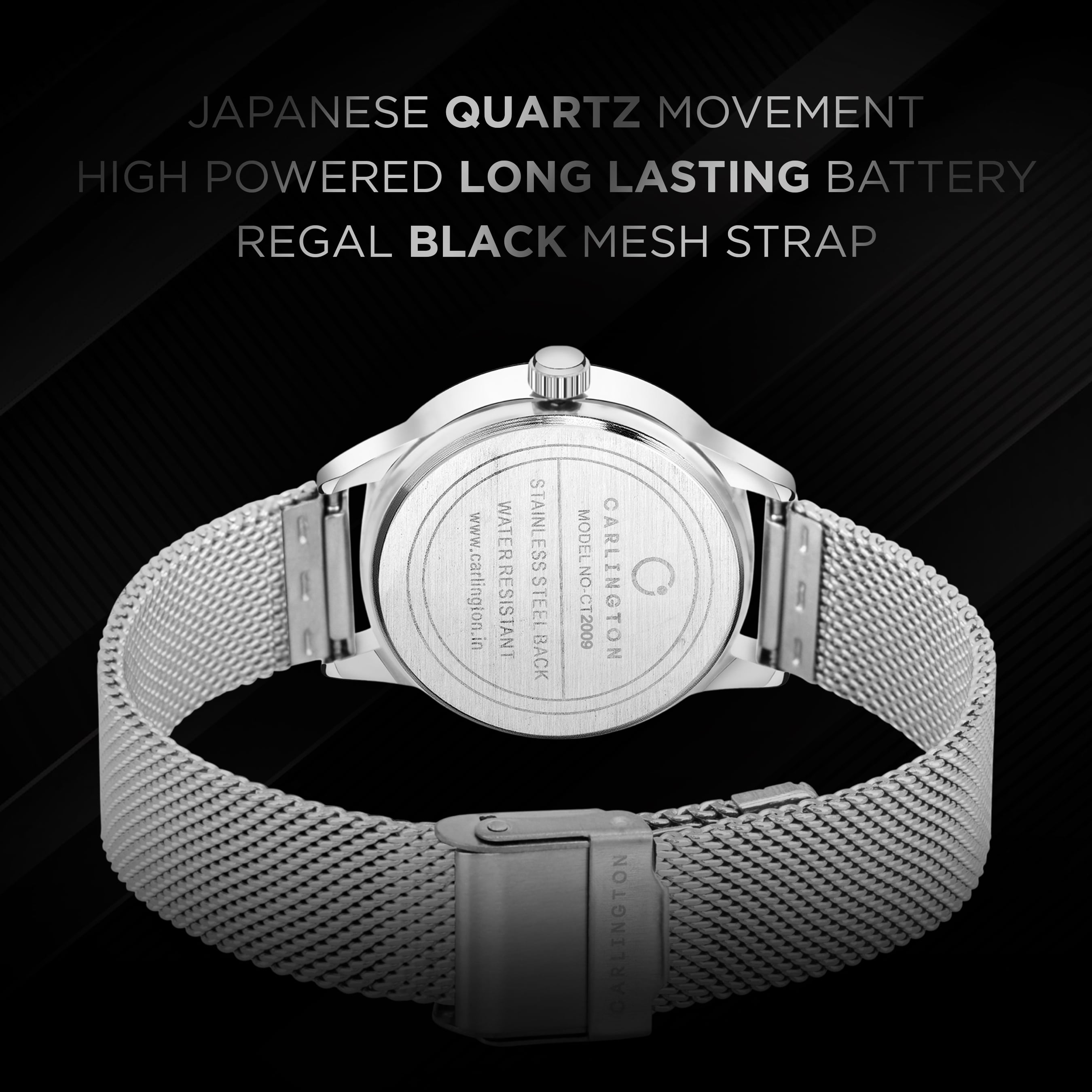 Carlington elite analog ladies watch CT 2009 silver