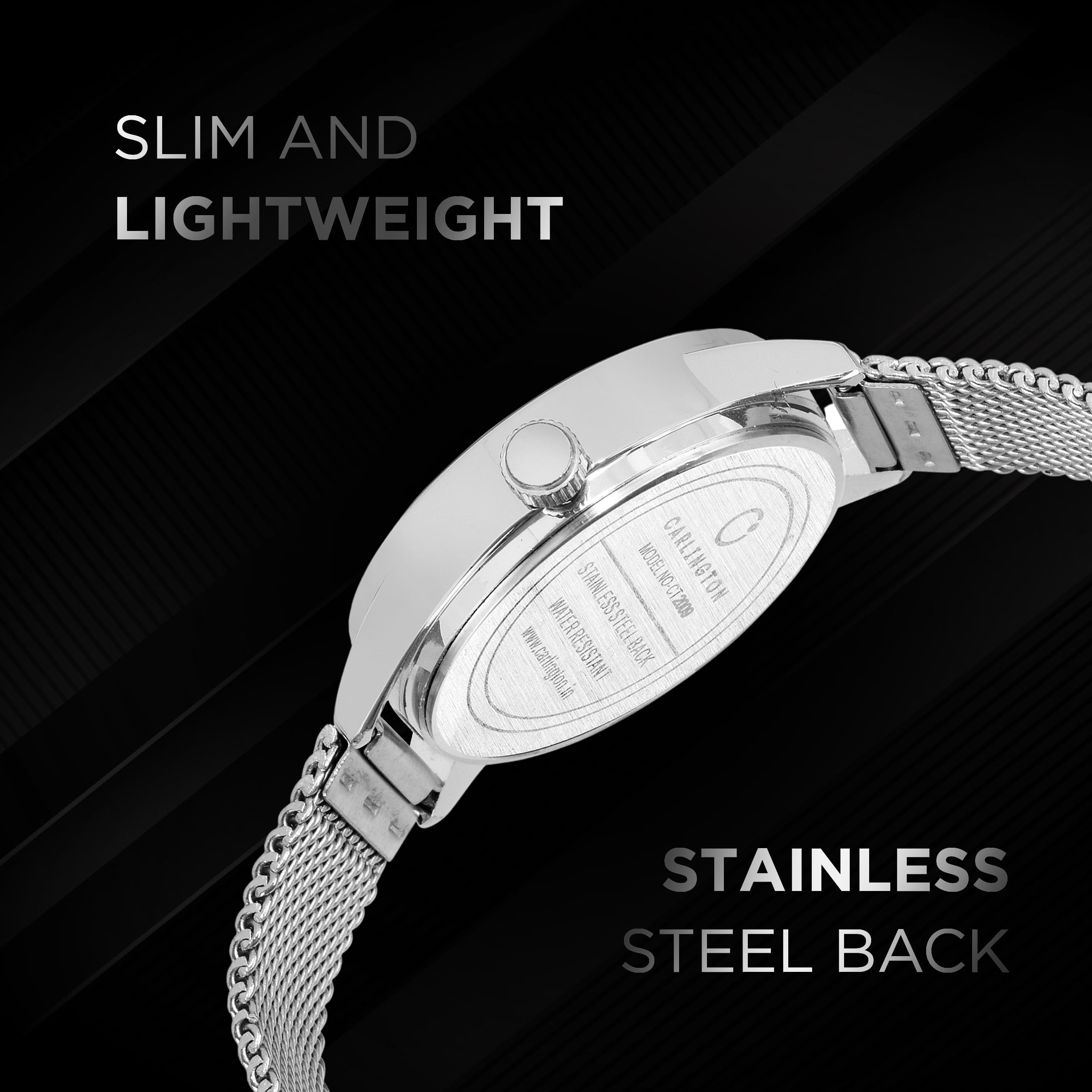 Carlington elite analog ladies watch CT 2009 silver