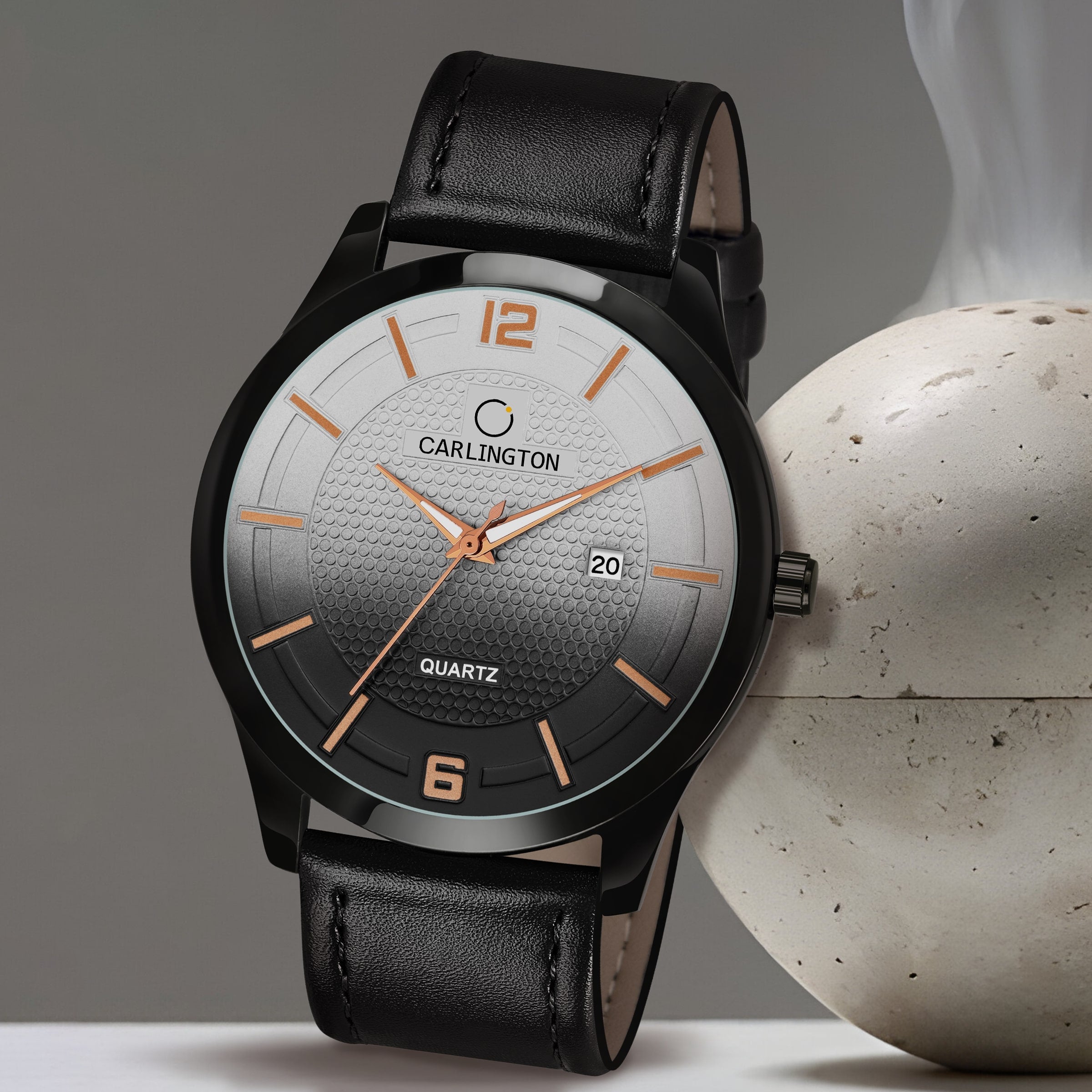 Carlington elite analog men's watch ct1010 black