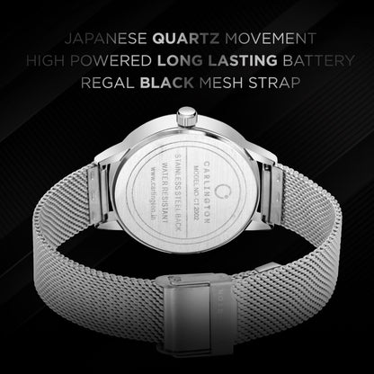 Carlington Elite Ladies Self Adjustable Mesh Strap Water Resistant Analog Watch - For Women CT2002
