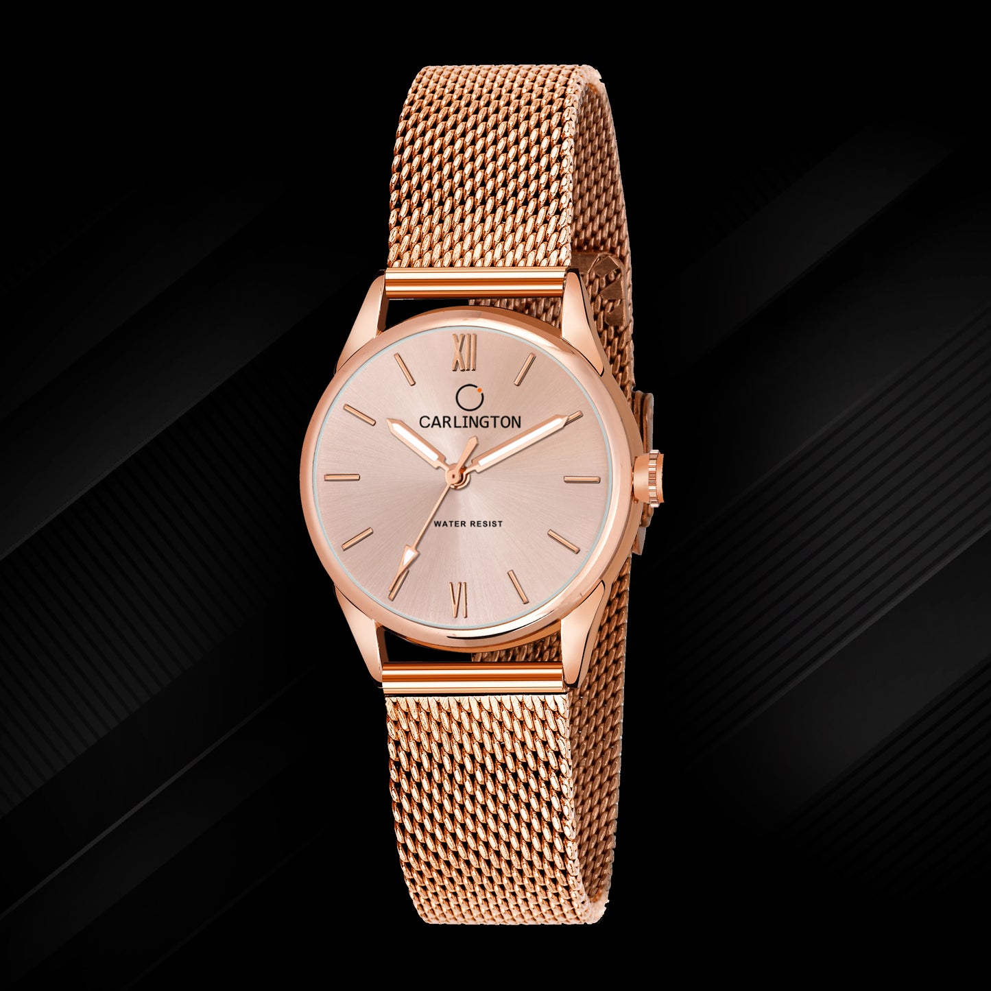 Carlington Elite Ladies Self Adjustable Mesh Strap Water Resistant Analog Watch - For Women CT2008