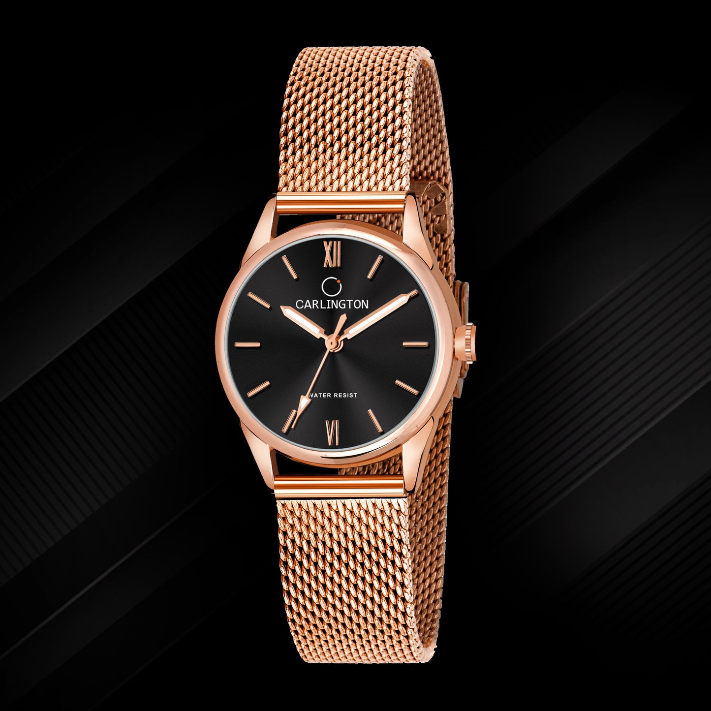Carlington Elite Ladies Self Adjustable Mesh Strap Water Resistant Analog Watch - For Women CT2008