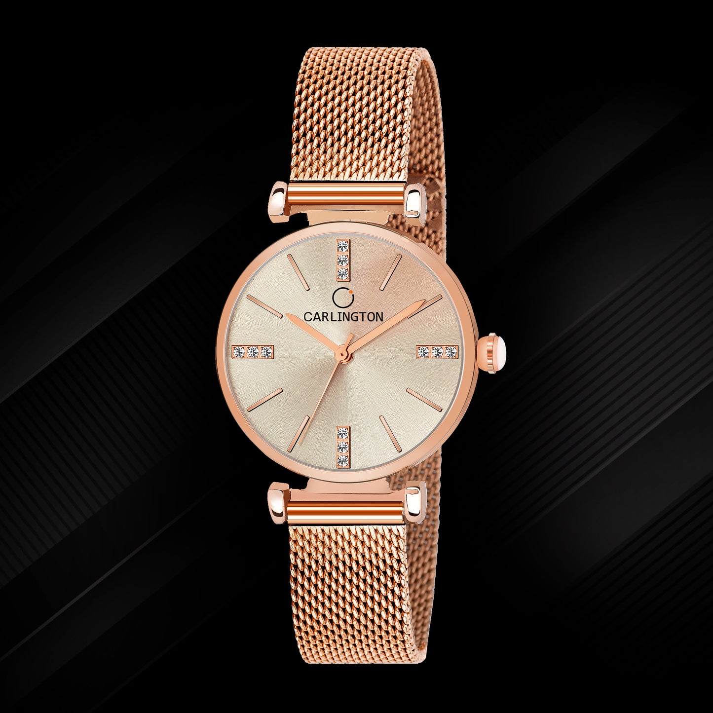 Carlington Elite Ladies Self Adjustable Mesh Strap Water Resistant Analog Watch - For Women CT2011