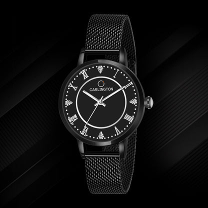 Carlington Elite Ladies Self Adjustable Mesh Strap Water Resistant Analog Watch - For Women CT2013