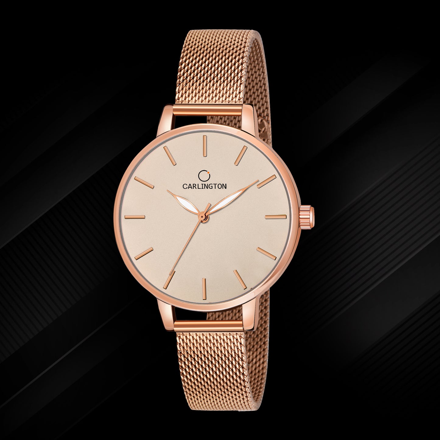 Carlington Elite Ladies Self Adjustable Mesh Strap Water Resistant Analog Watch - For Women CT2014