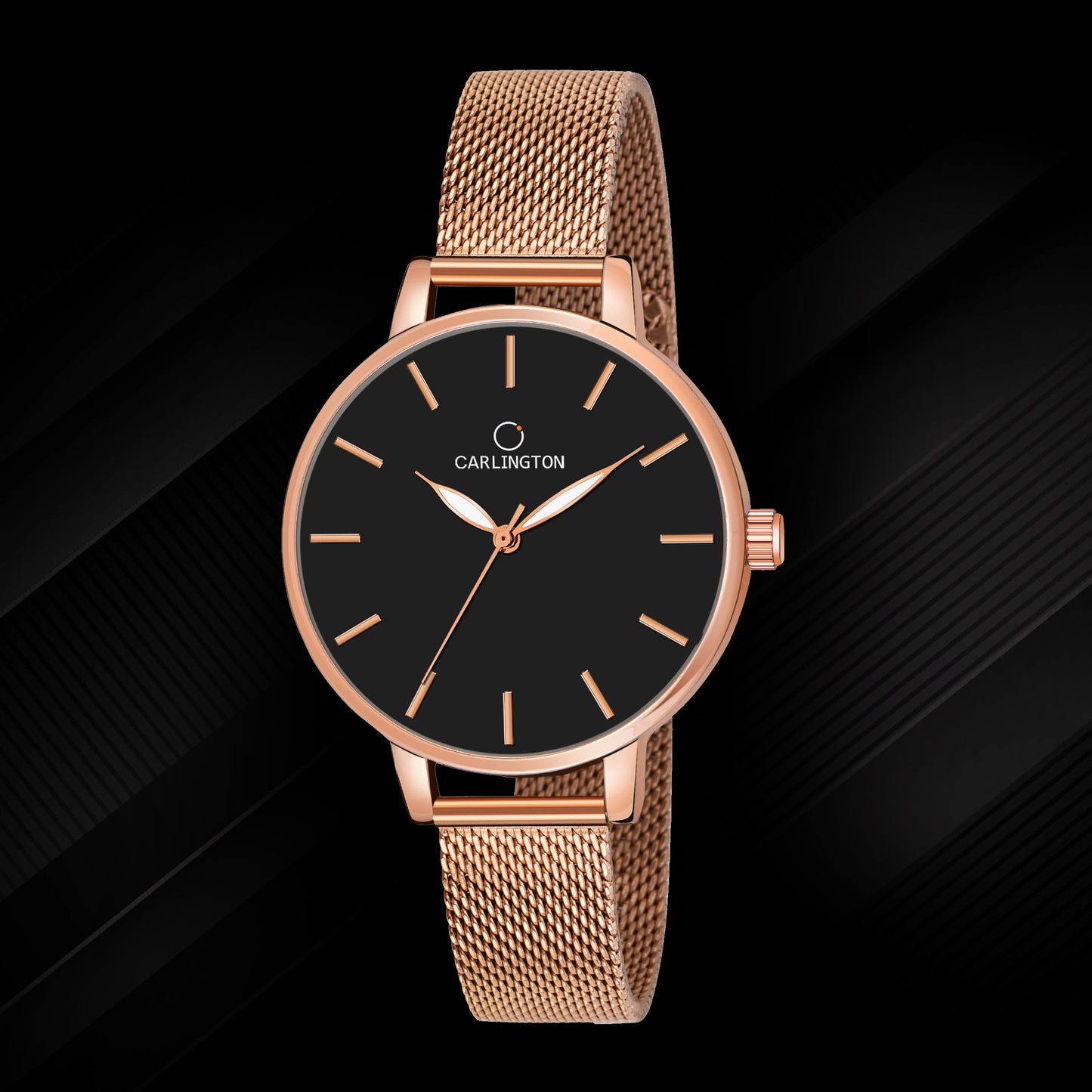 Carlington Elite Ladies Self Adjustable Mesh Strap Water Resistant Analog Watch - For Women CT2014