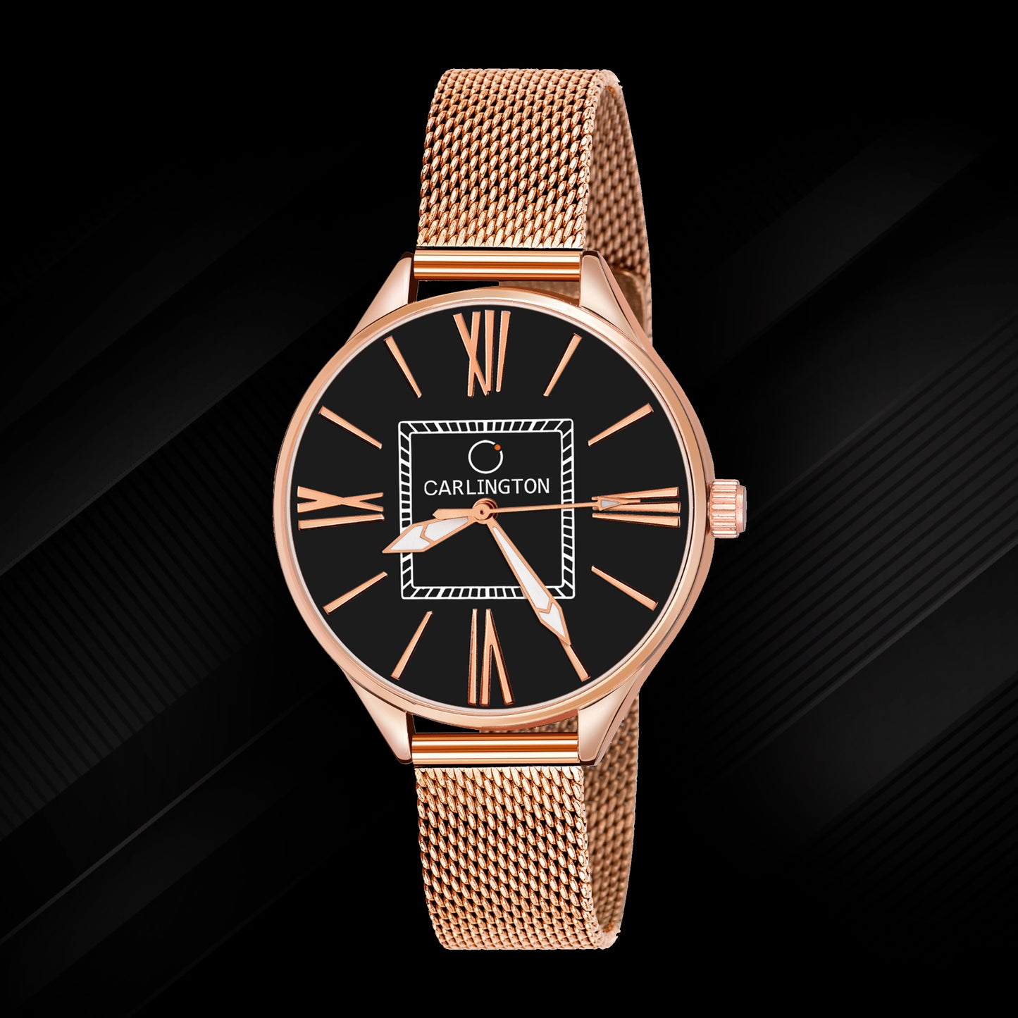Carlington Elite Ladies Self Adjustable Mesh Strap Water Resistant Analog Watch - For Women CT2015