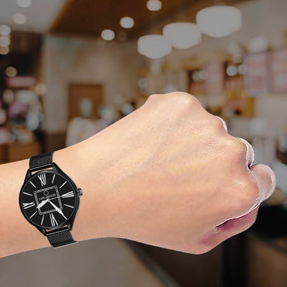 Carlington Elite Ladies Self Adjustable Mesh Strap Water Resistant Analog Watch - For Women CT2015