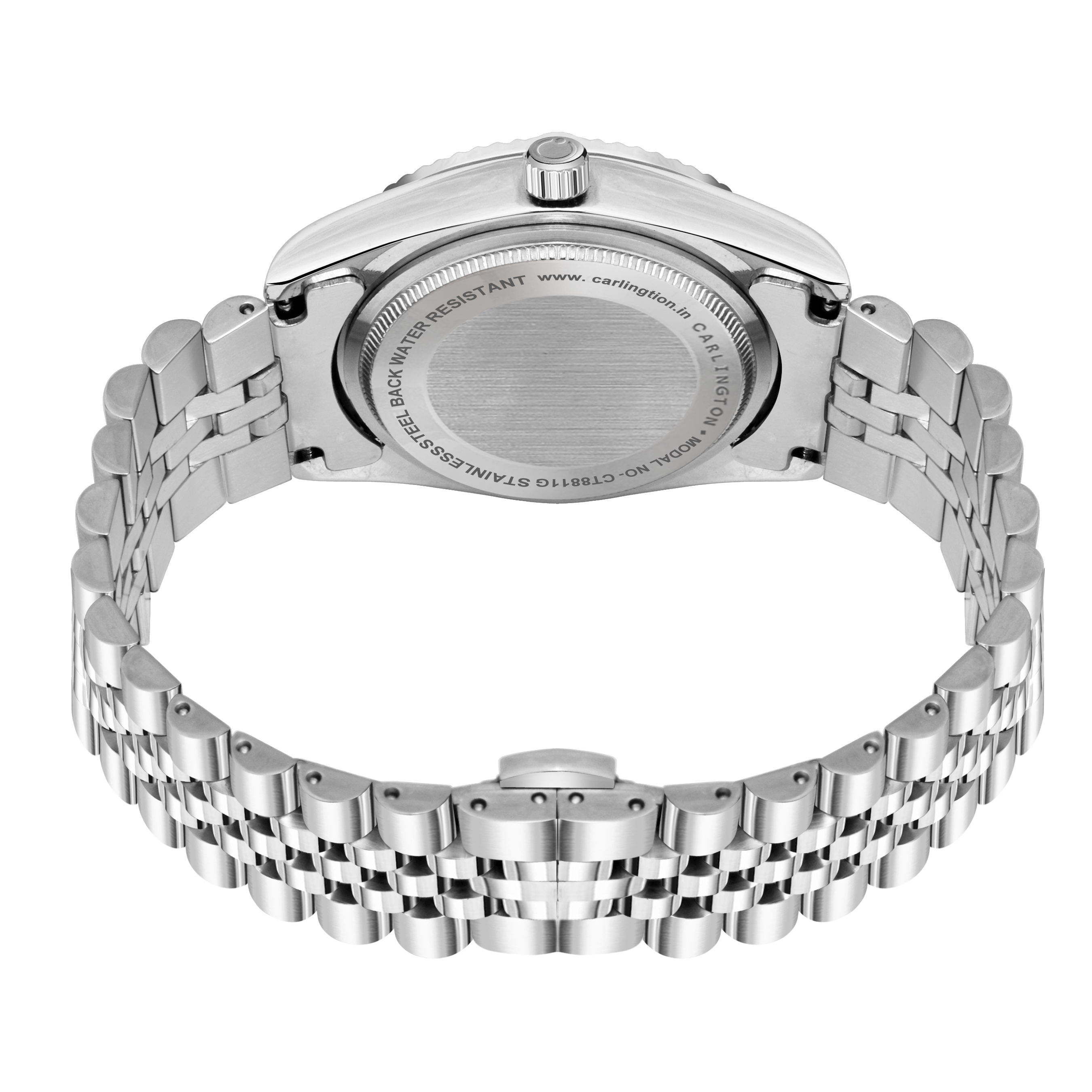 Carlington Analog Wrist Stainless Steel Watch For Men-Ct 8811 Red